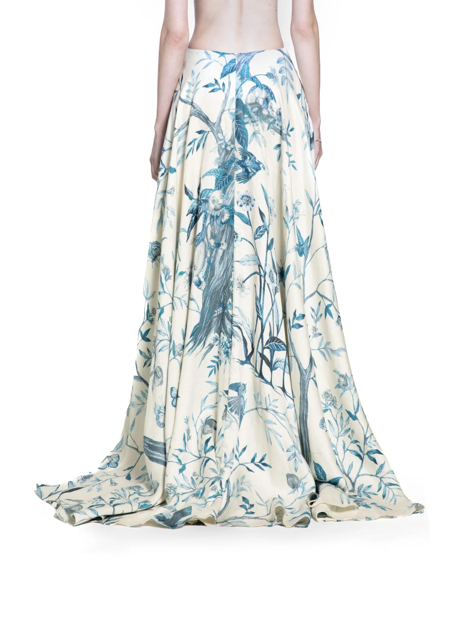 Asymmetric Porcelain Sculpture Maxi Skirt - Image 5