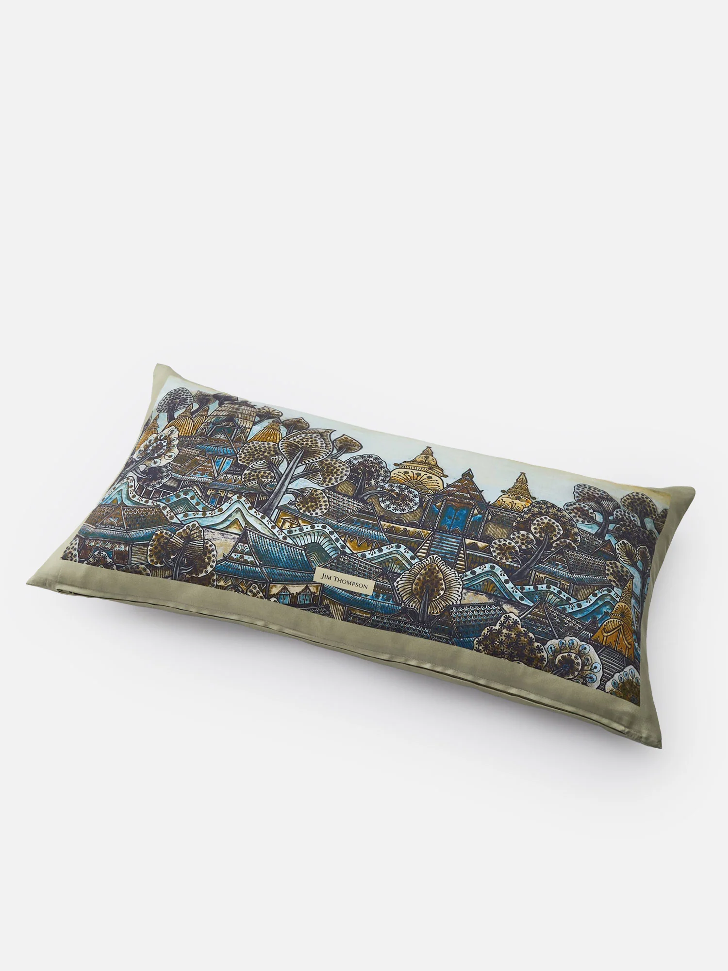 Ayothaya Kingdom Silk Cushion Cover 12x22 - Image 3