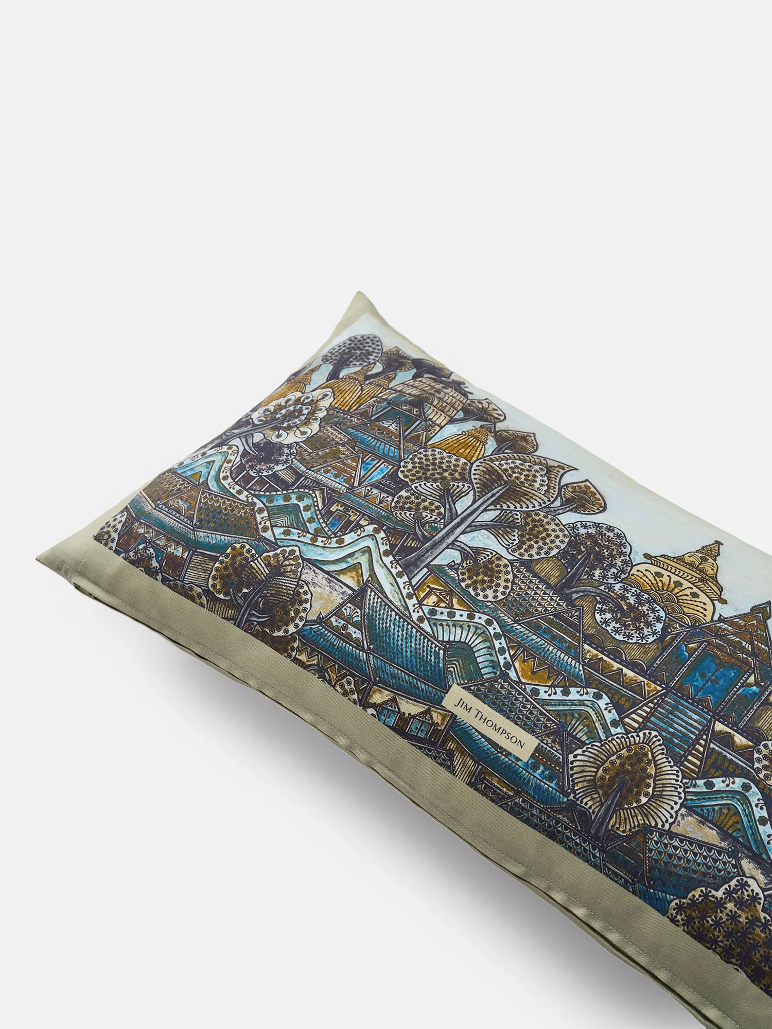 Ayothaya Kingdom Silk Cushion Cover 12x22 - Image 4