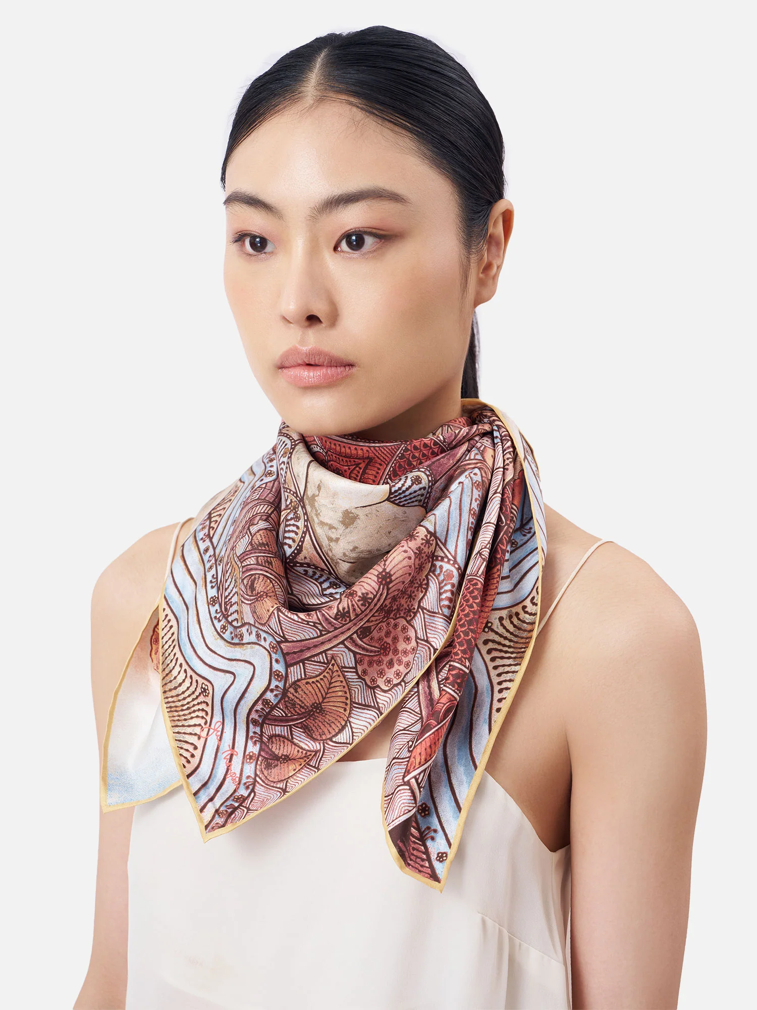 Ayothaya Kingdom Silk Scarf - Image 2
