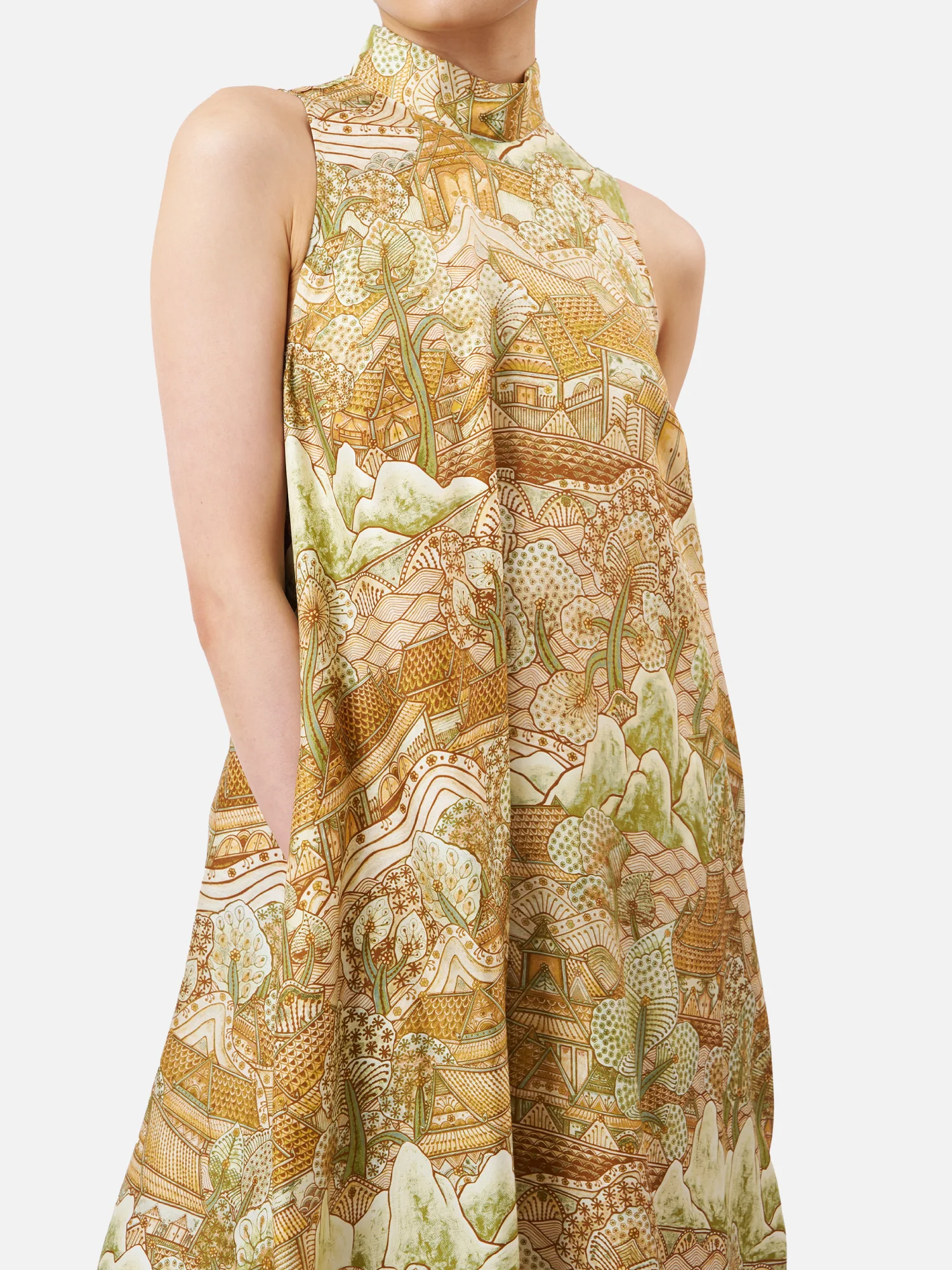 Ayothaya Kingdom Turtle Neck Maxi Dress - Image 3