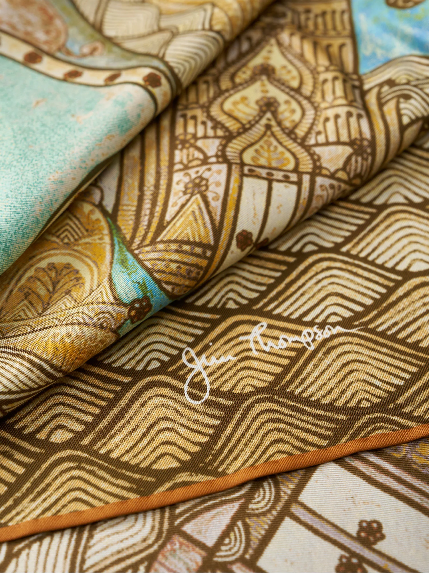 Ayothaya Paradise Silk Scarf - Image 2