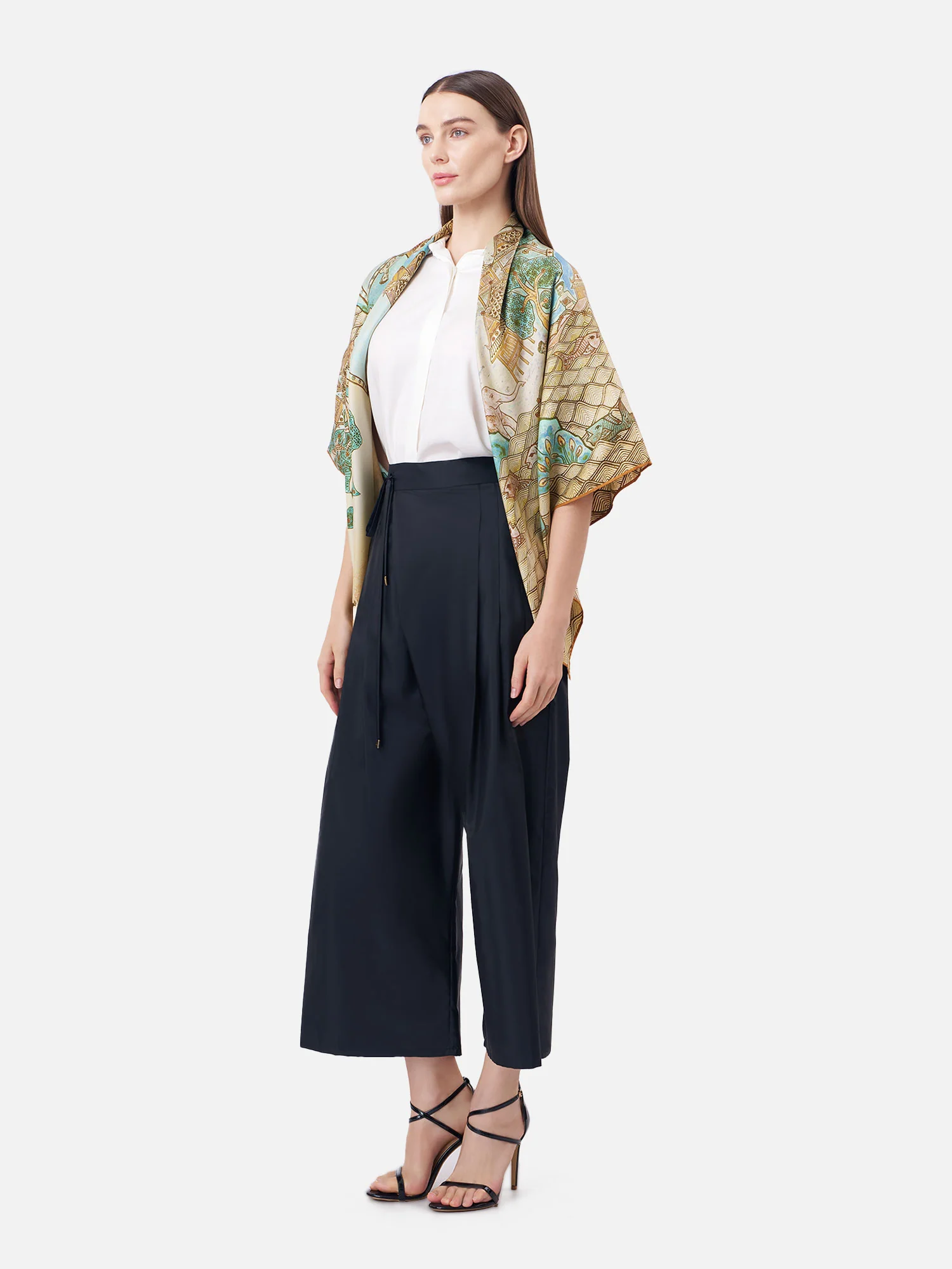 Ayothaya Paradise Silk Scarf - Image 3
