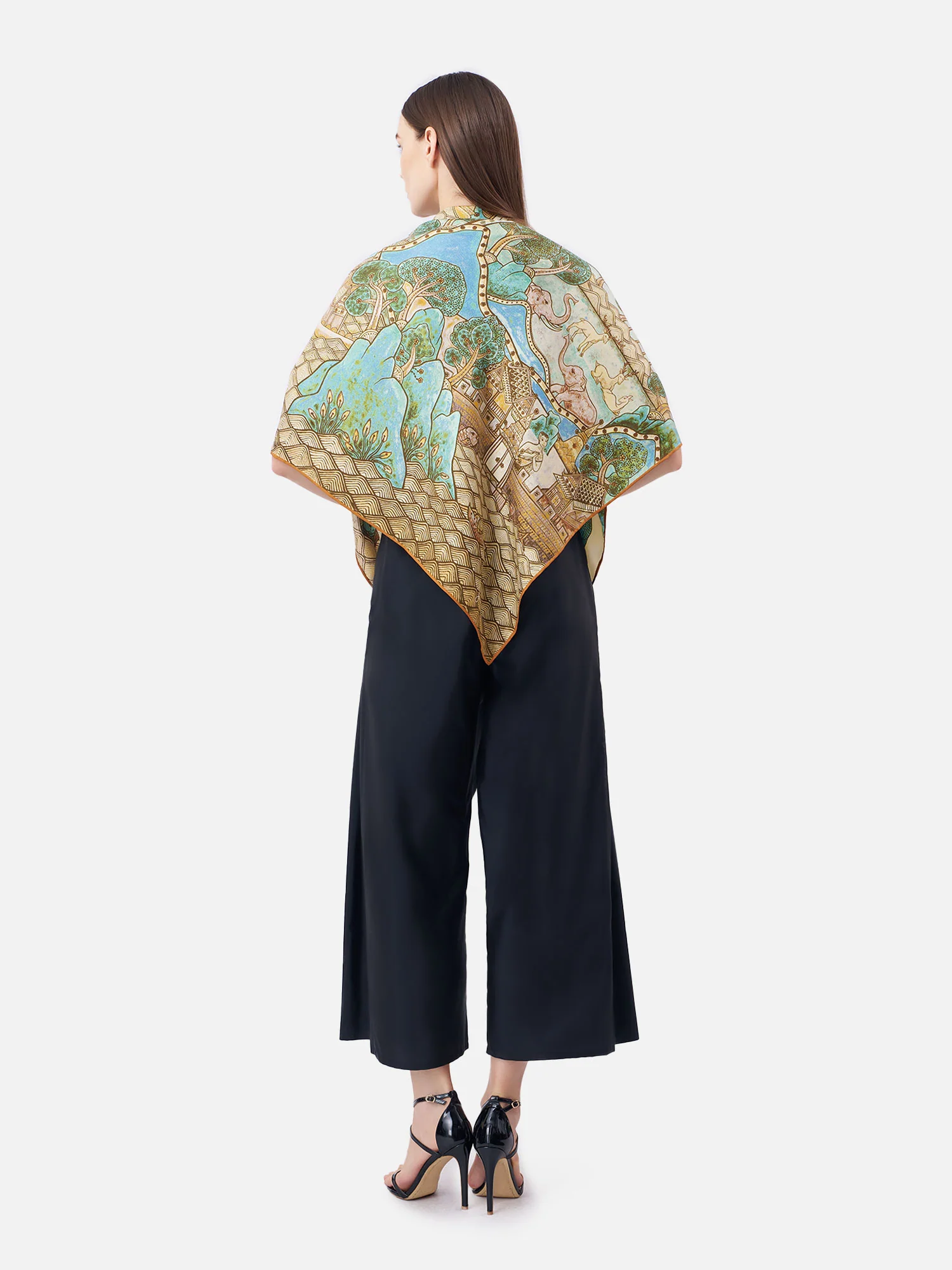 Ayothaya Paradise Silk Scarf - Image 4