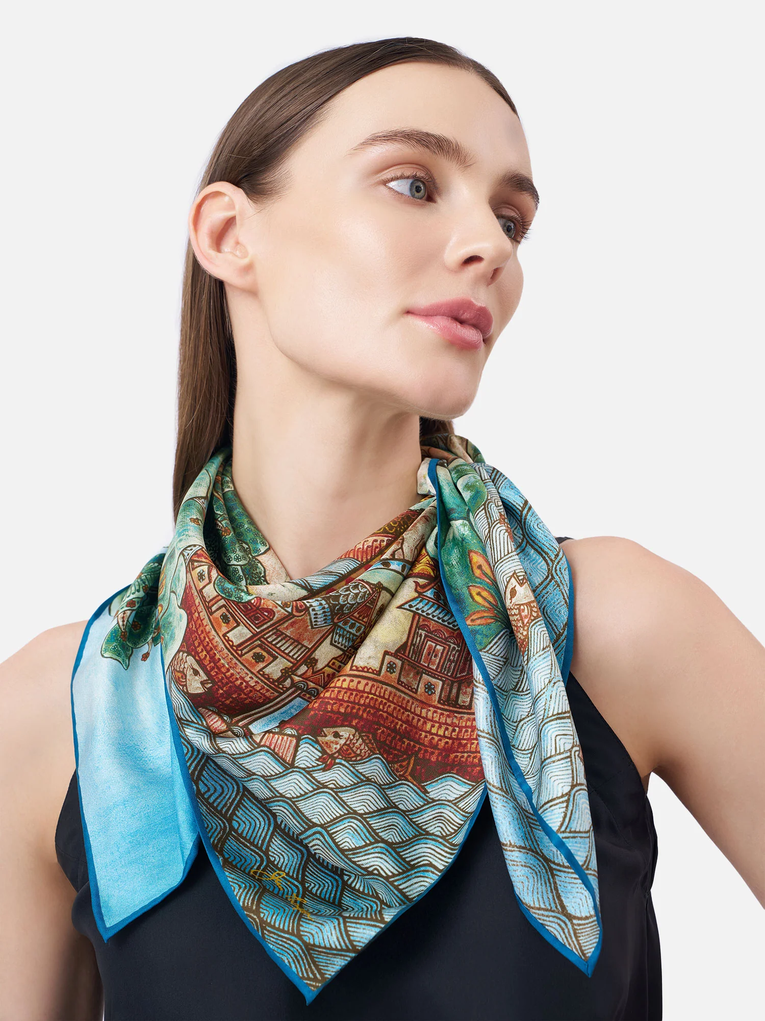 Ayothaya Paradise Silk Scarf - Image 2