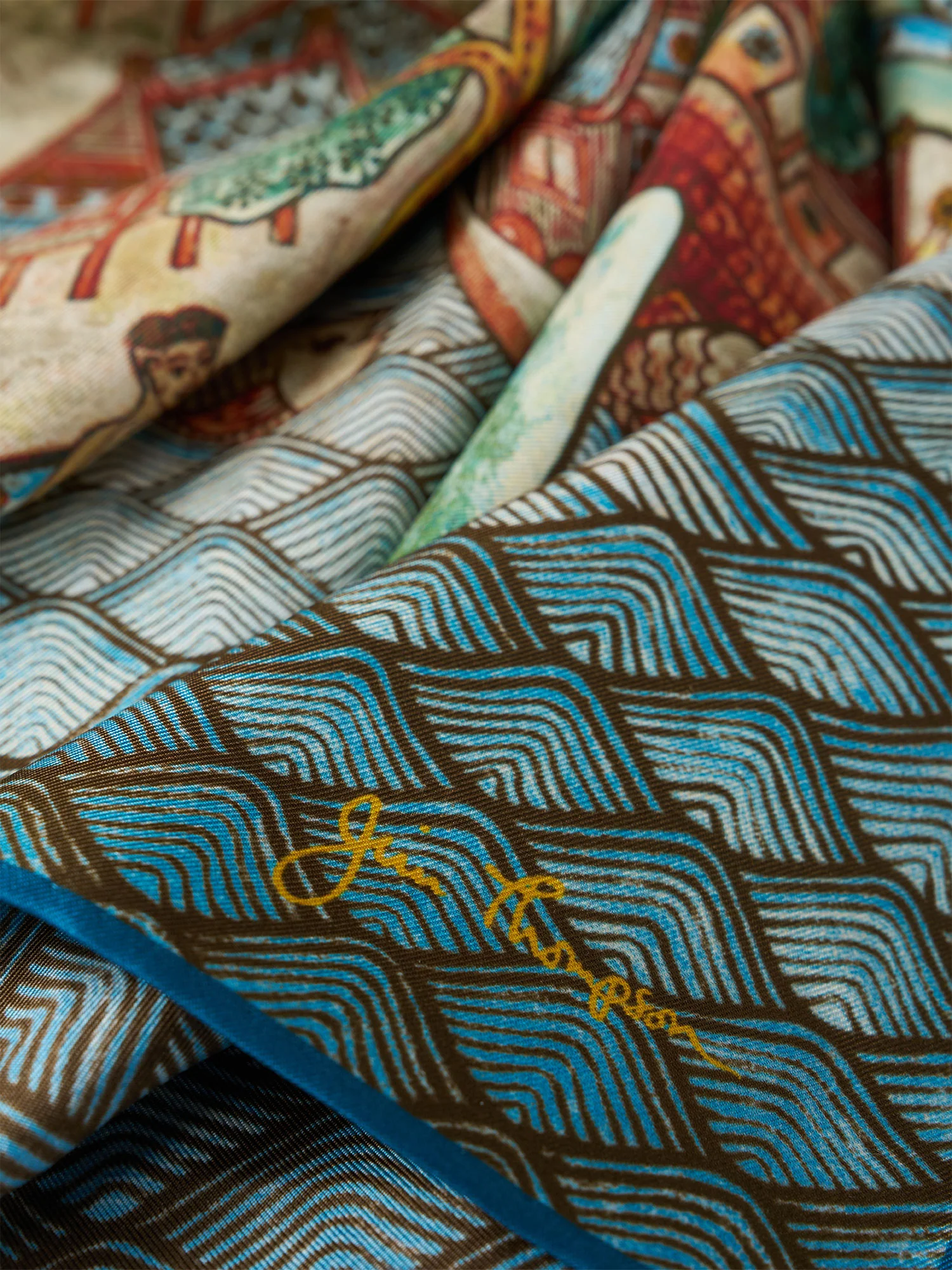 Ayothaya Paradise Silk Scarf - Image 3