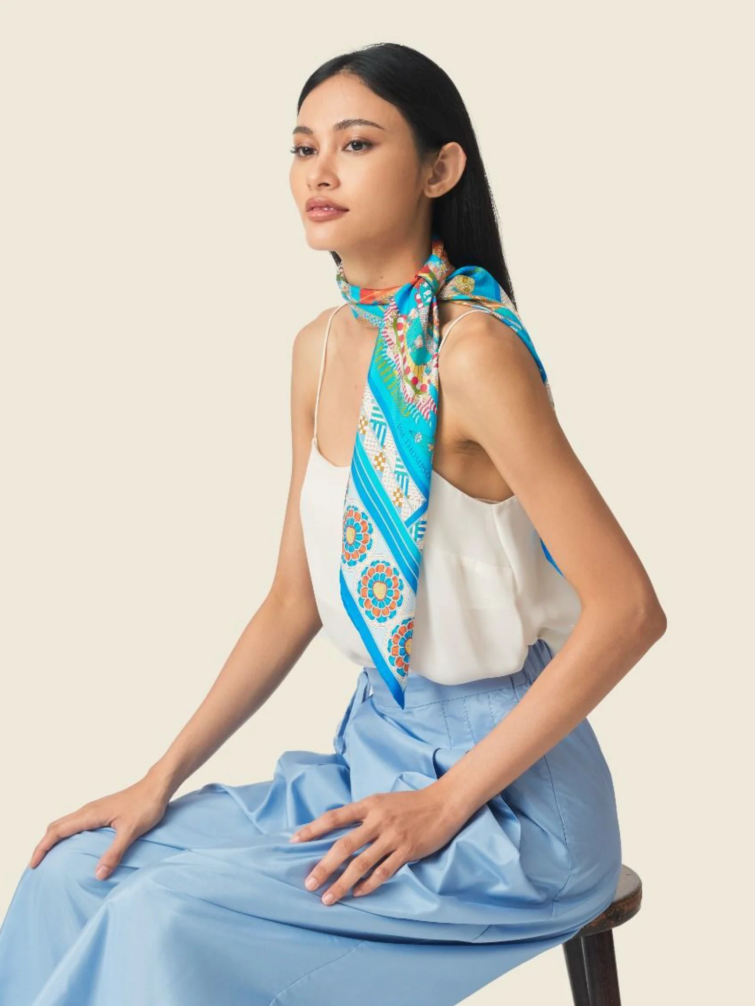 Baisri Su Khwan Silk Twill Scarf - Image 3