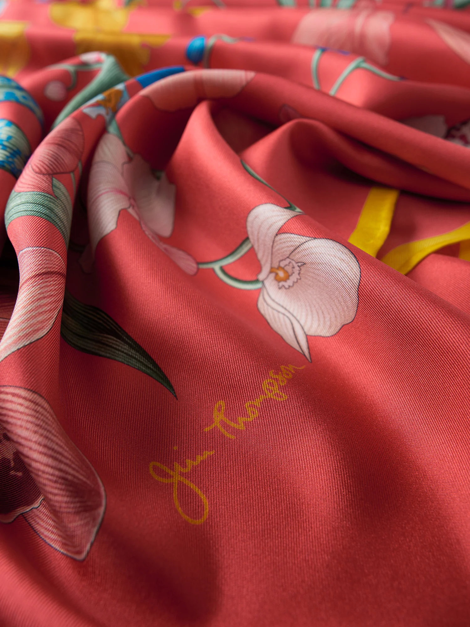 Blooming Orchid Silk Scarf - Image 2