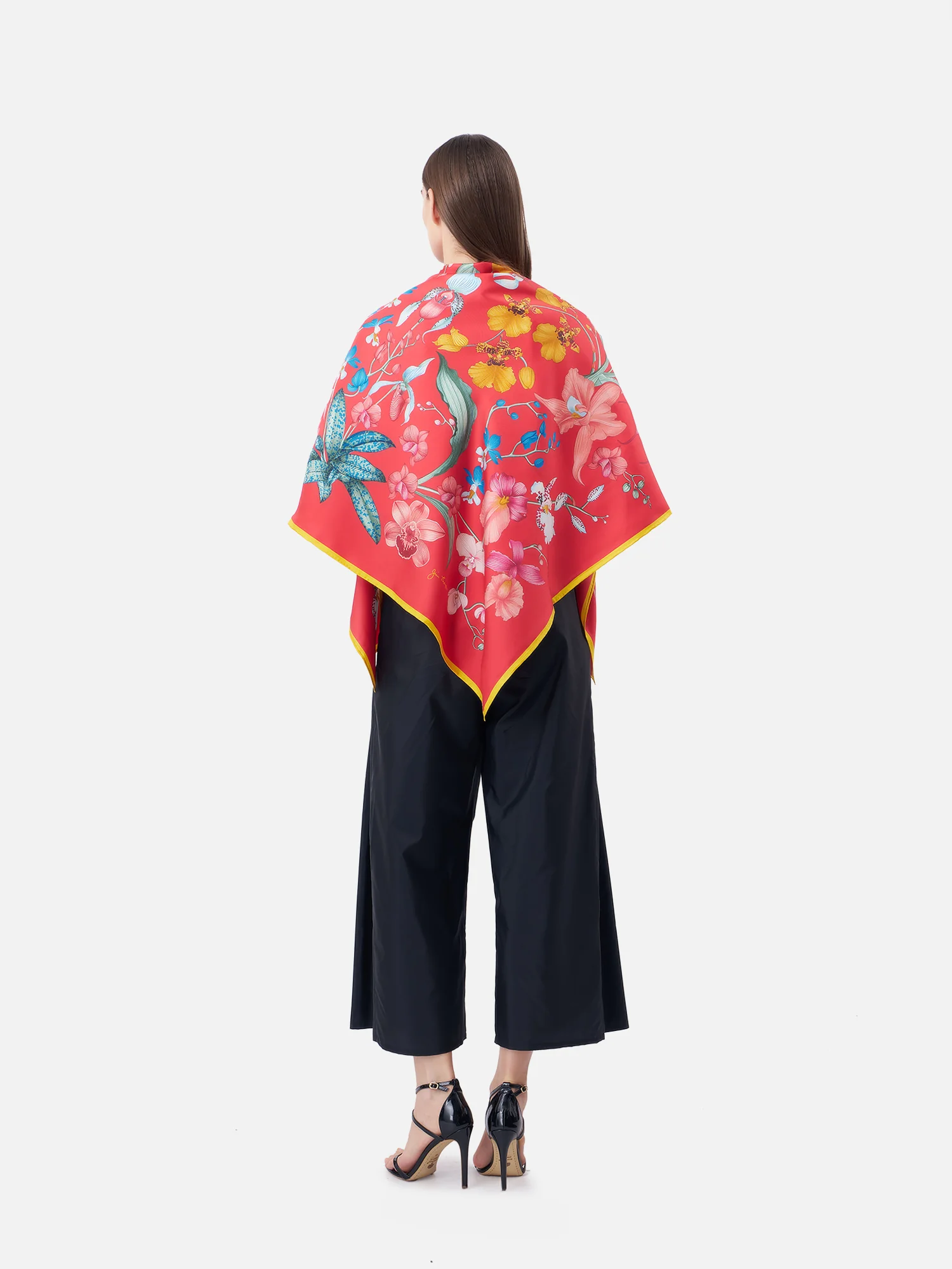 Blooming Orchid Silk Scarf - Image 4
