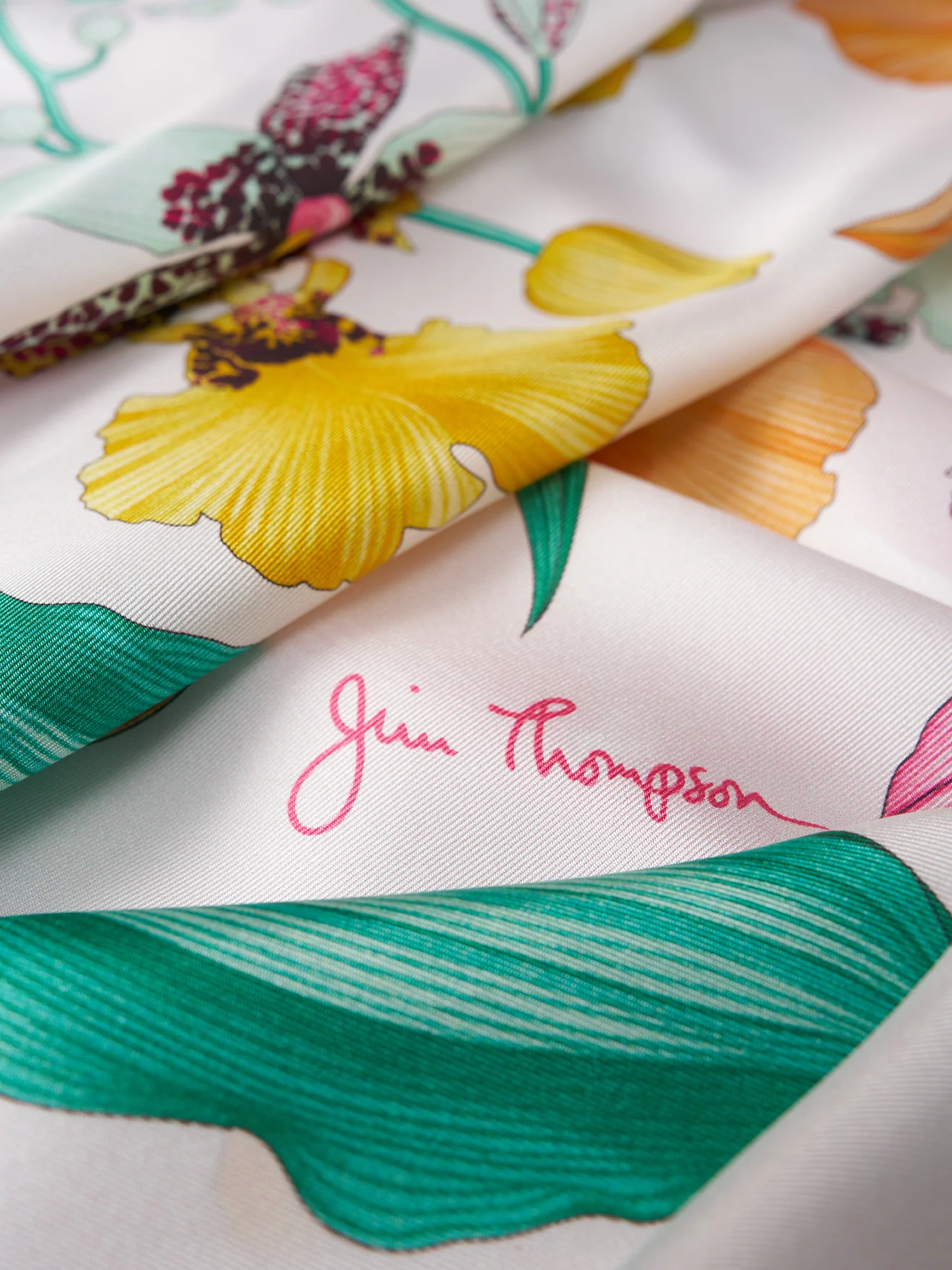 Blooming Orchid Silk Scarf - Image 2