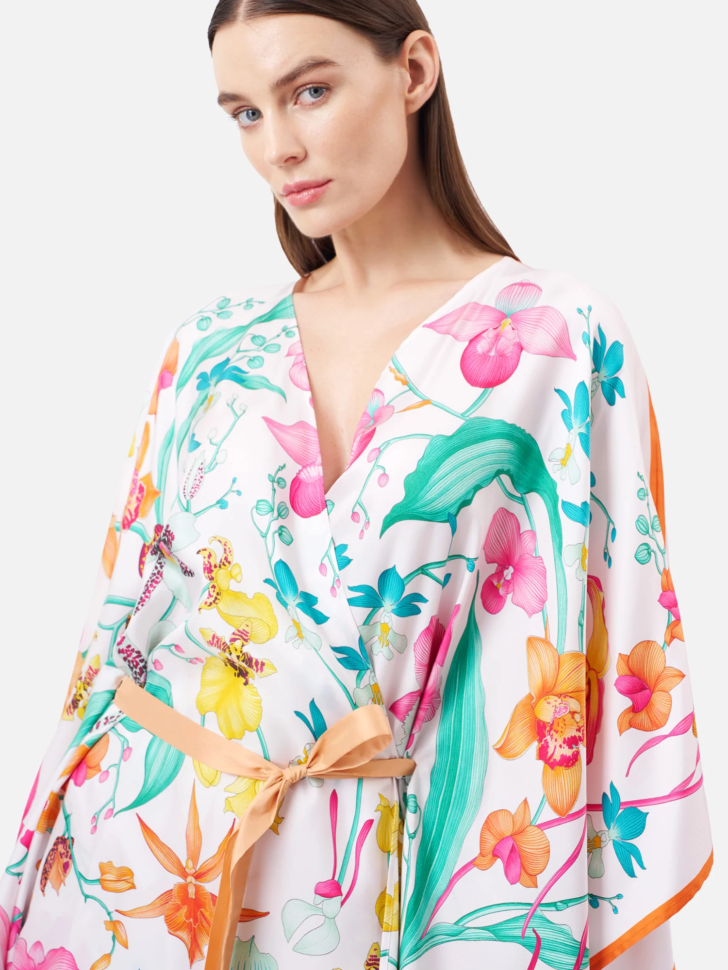 Blooming Orchid Wrap Kaftan - Image 4