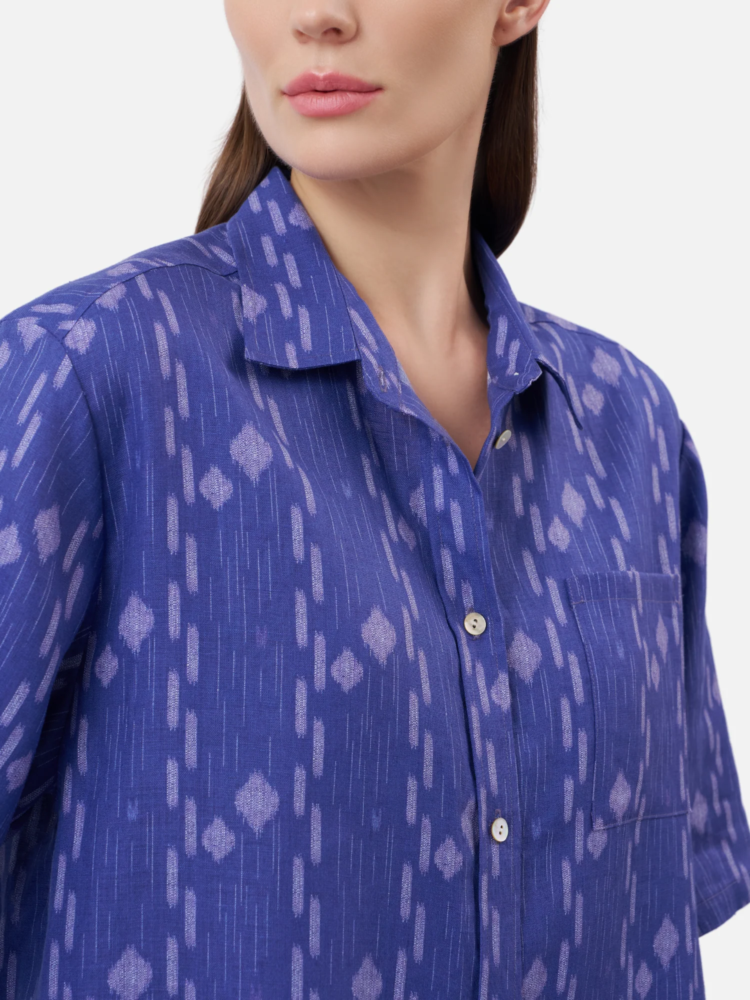 Oversized Linen Boxy Shirt - Image 3