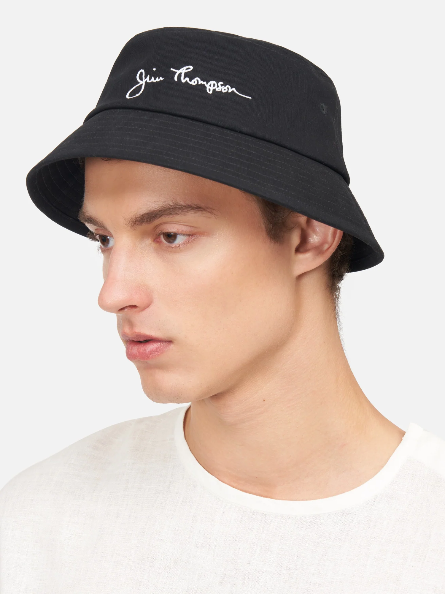 Cotton Signature Logo Bucket Hat - Image 4