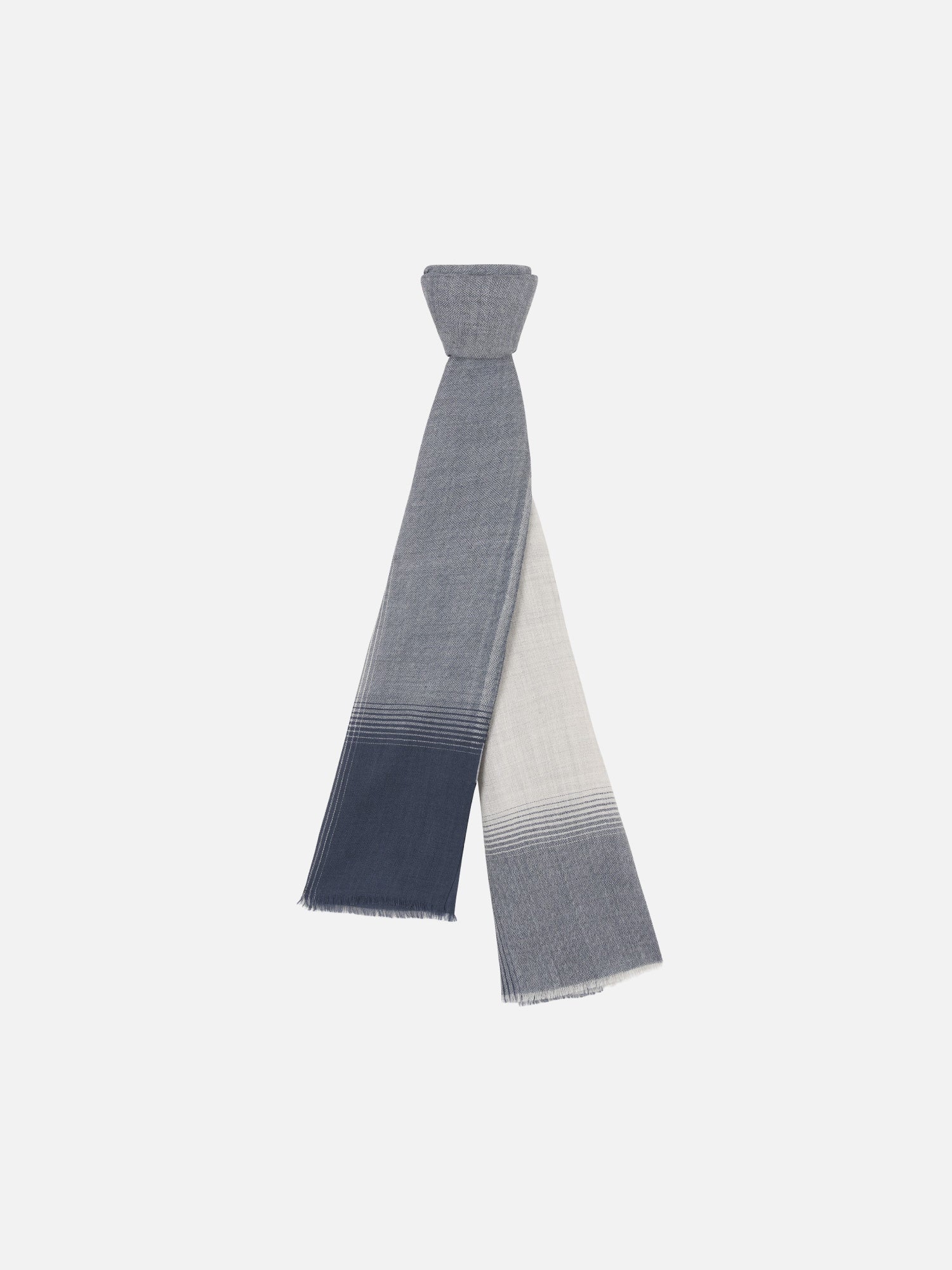 Diamond Woven Check Wool-Silk Stole - Image 3
