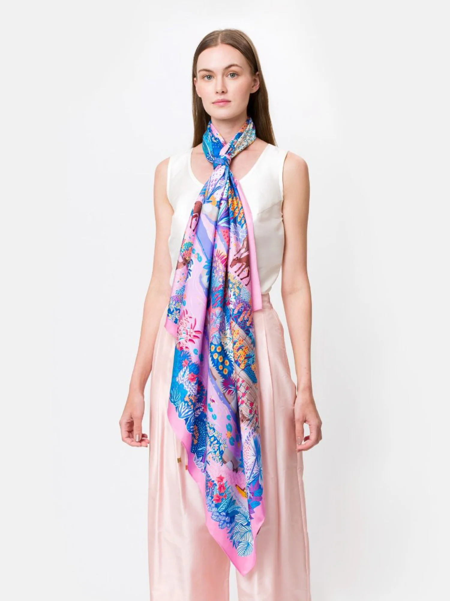Dusit Garden Silk Twill Shawl - Image 3