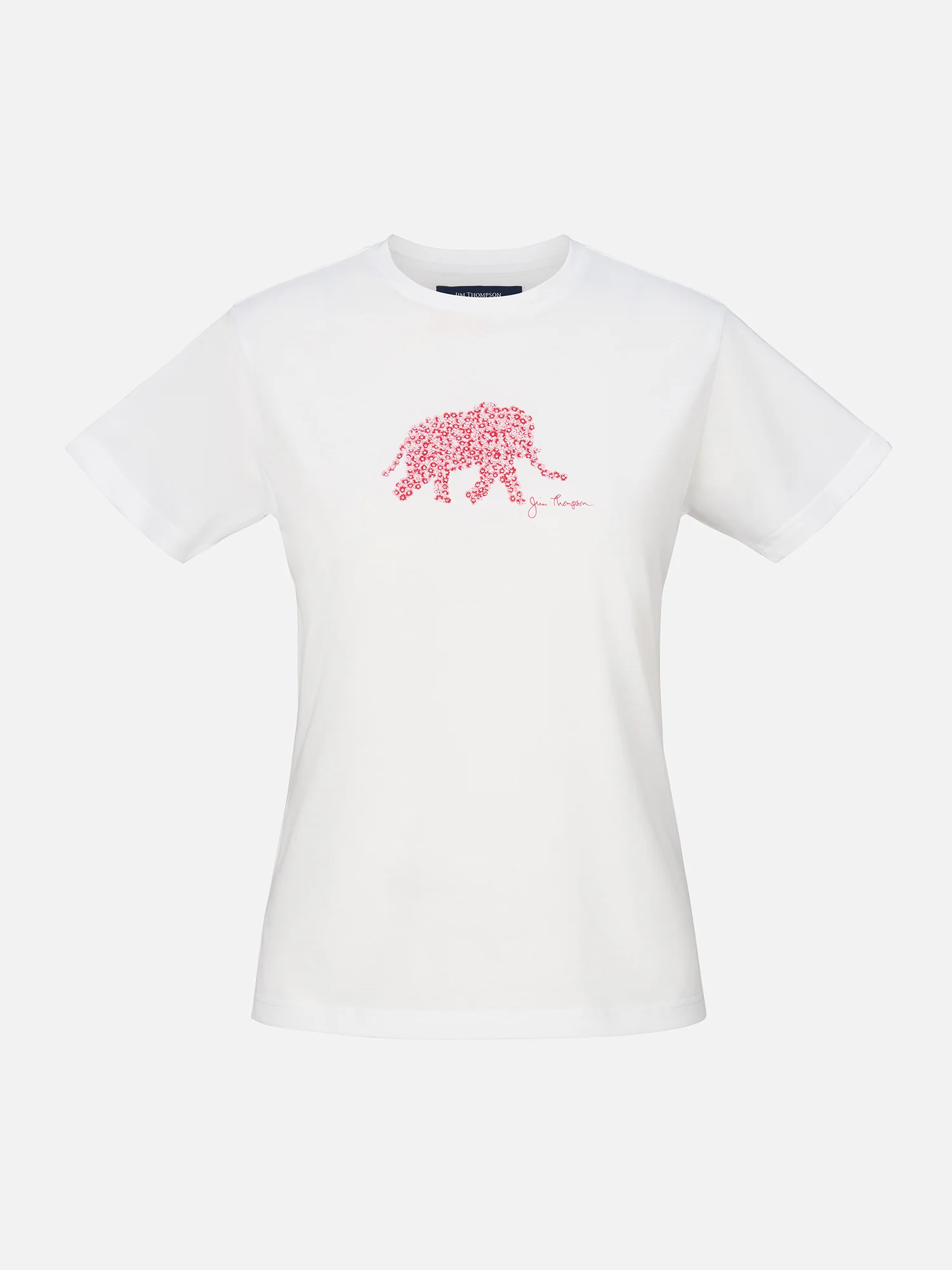 Elephant Crystal Pink Pima Cotton T-Shirt - Image 2