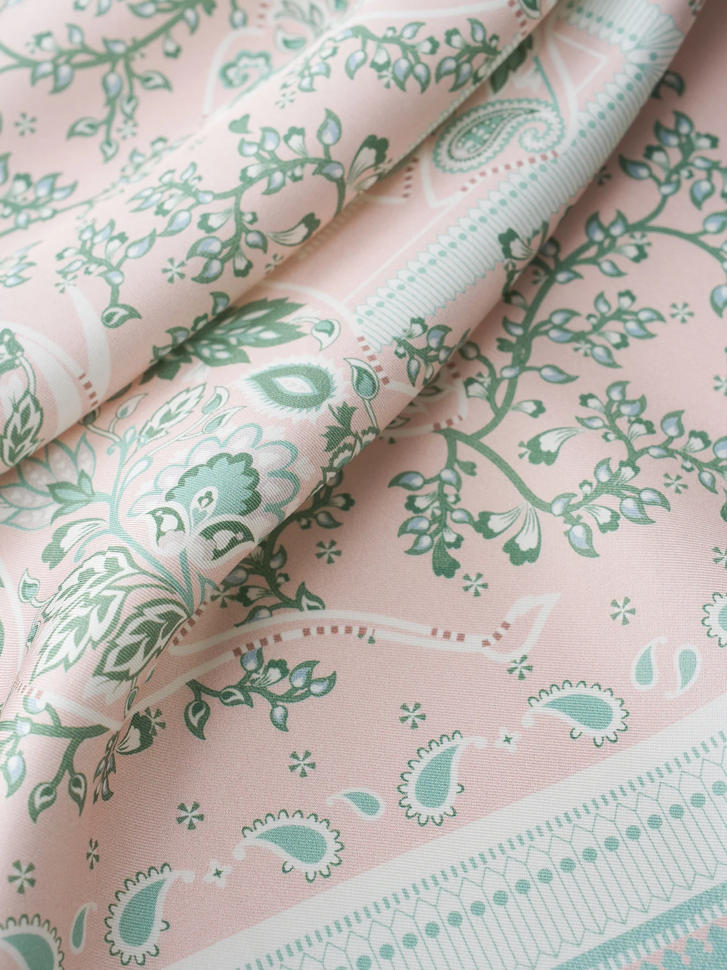 Elephant Paisley Silk Napkin - Image 2