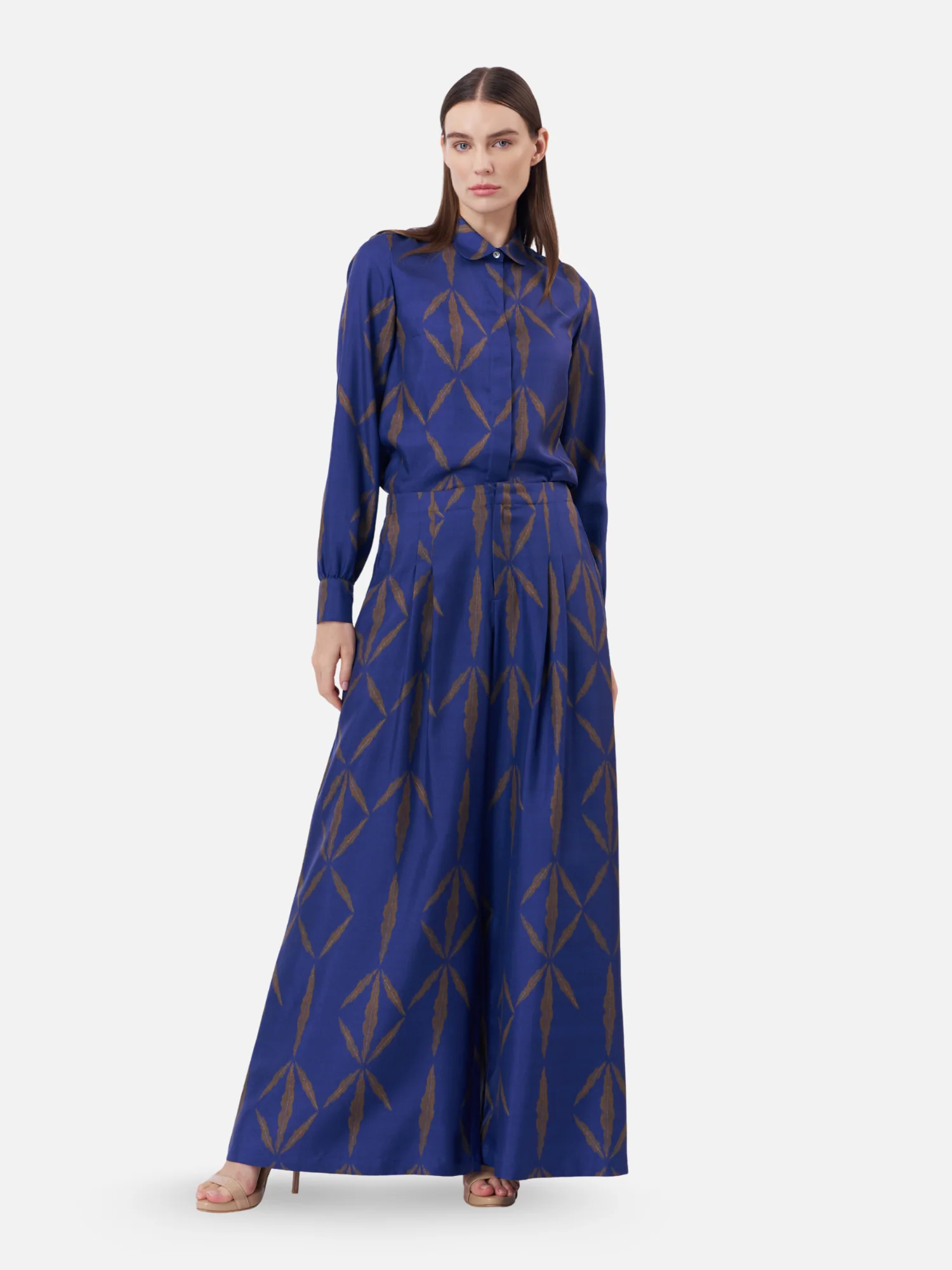 Double Pleat Silk Trousers - Image 4