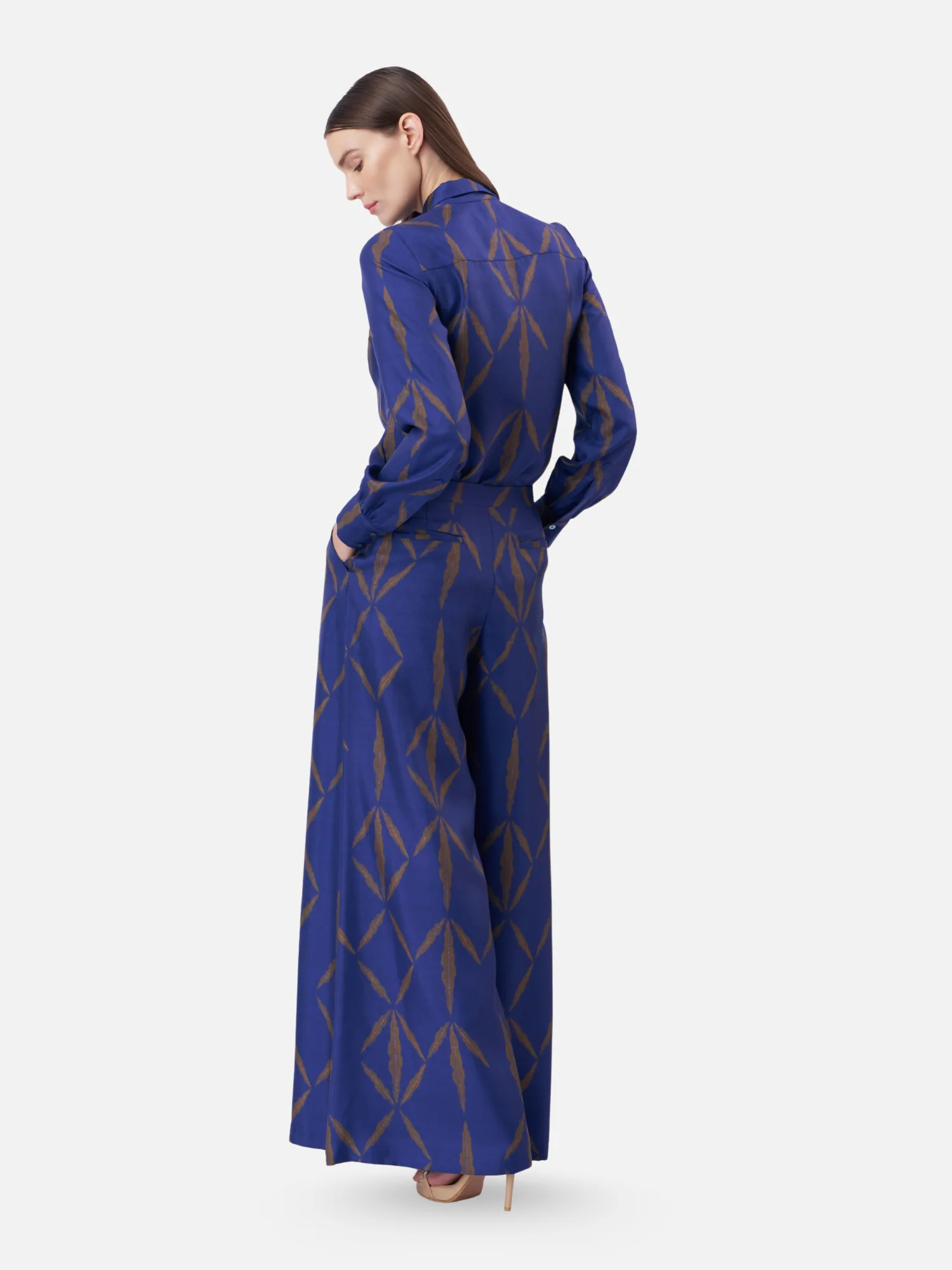 Double Pleat Silk Trousers - Image 5