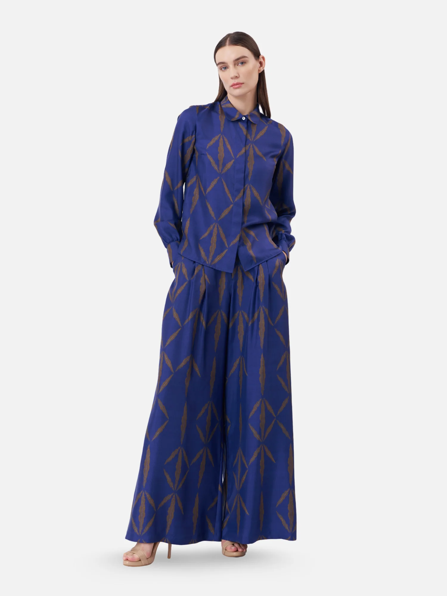 Slim Button Down Silk Shirt - Image 5