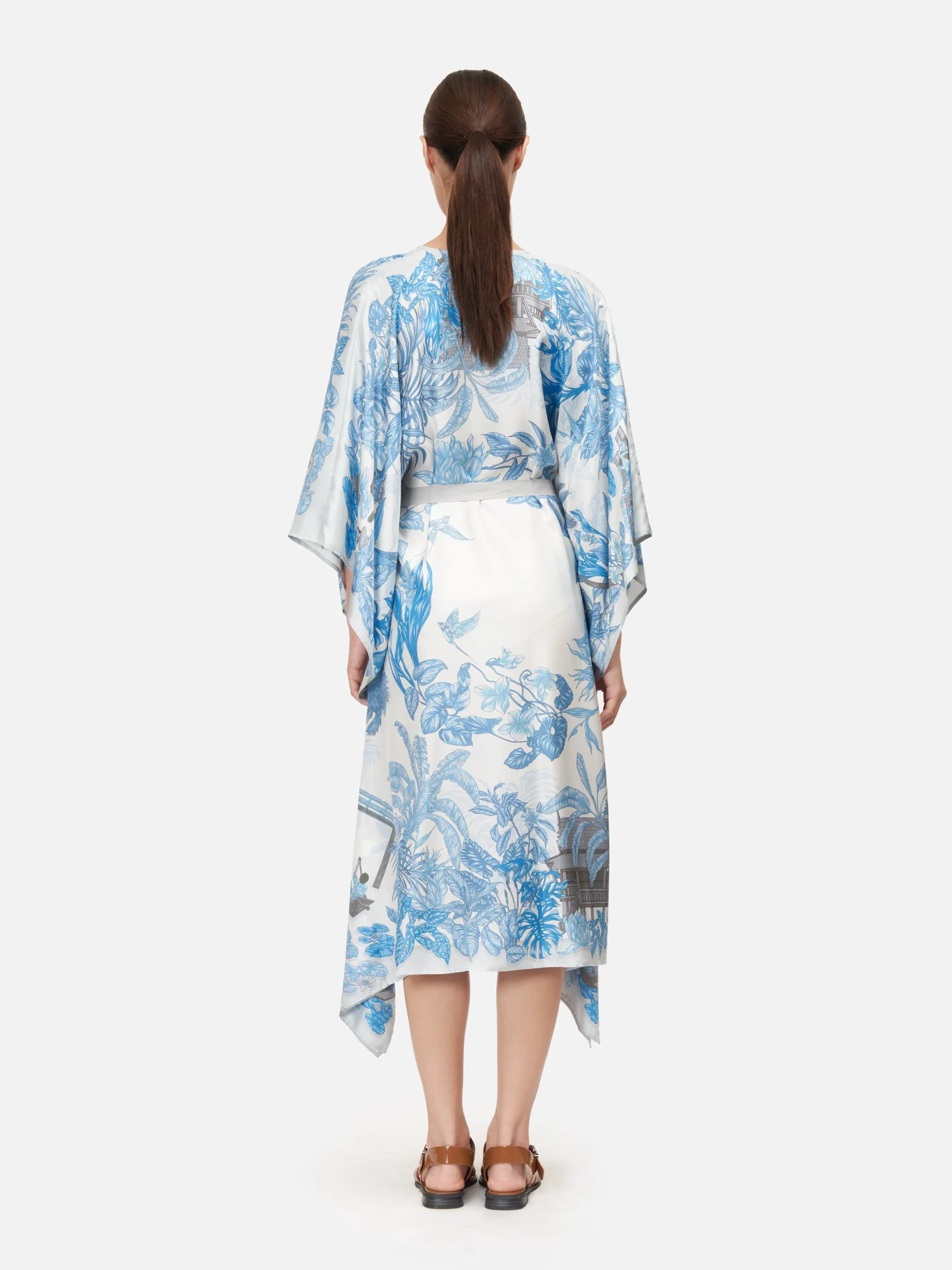 Float Market Silk Twill Kimono Poncho - Image 4