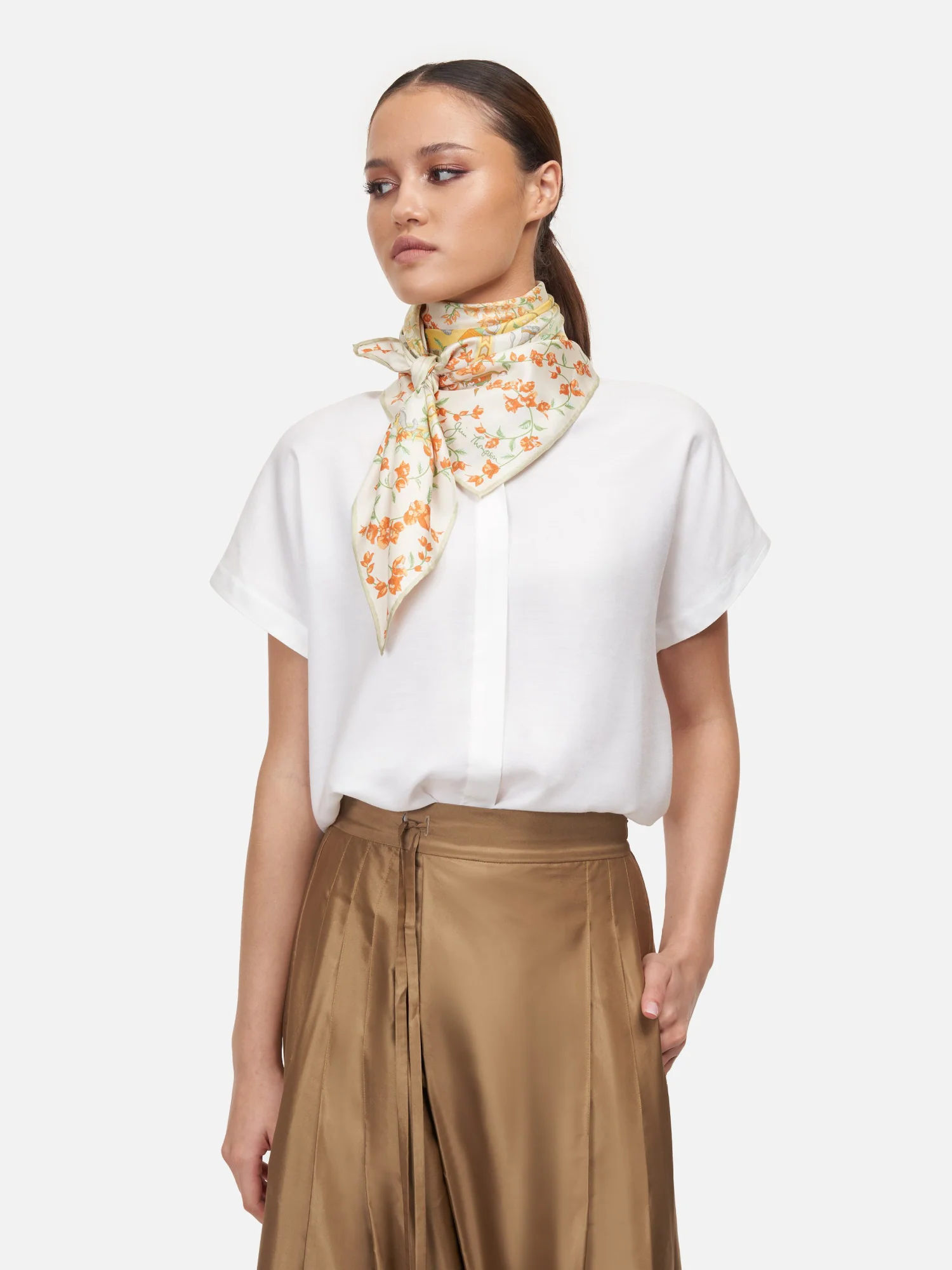 Floorfuengfah Silk Twill Scarf - Image 2
