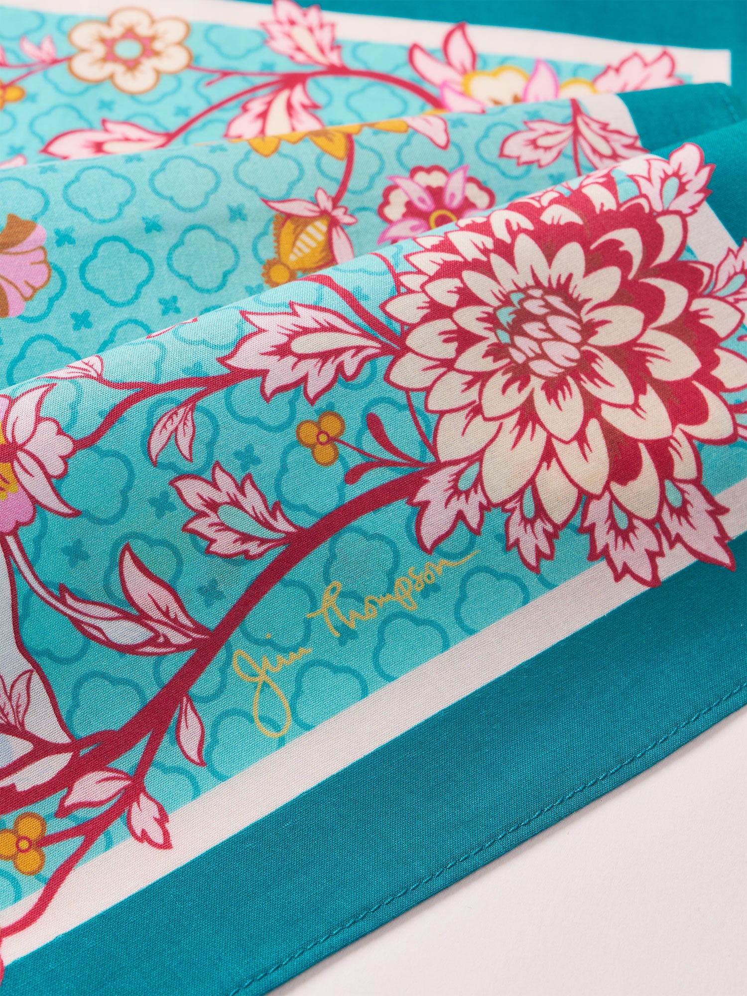 Flora with Elephants Handkerchief - Image 2