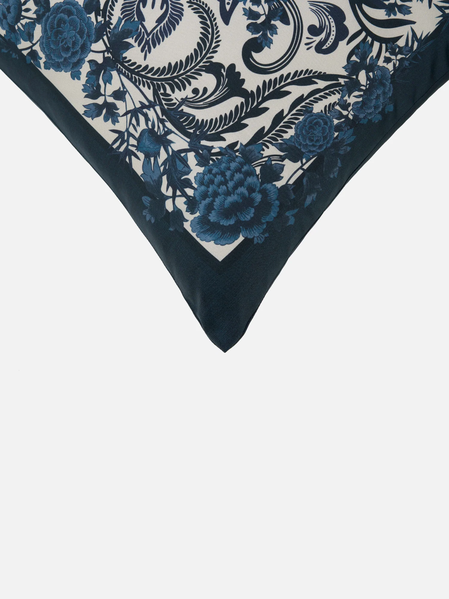 Floral Arabesque Silk Square Cushion Cover - Image 3