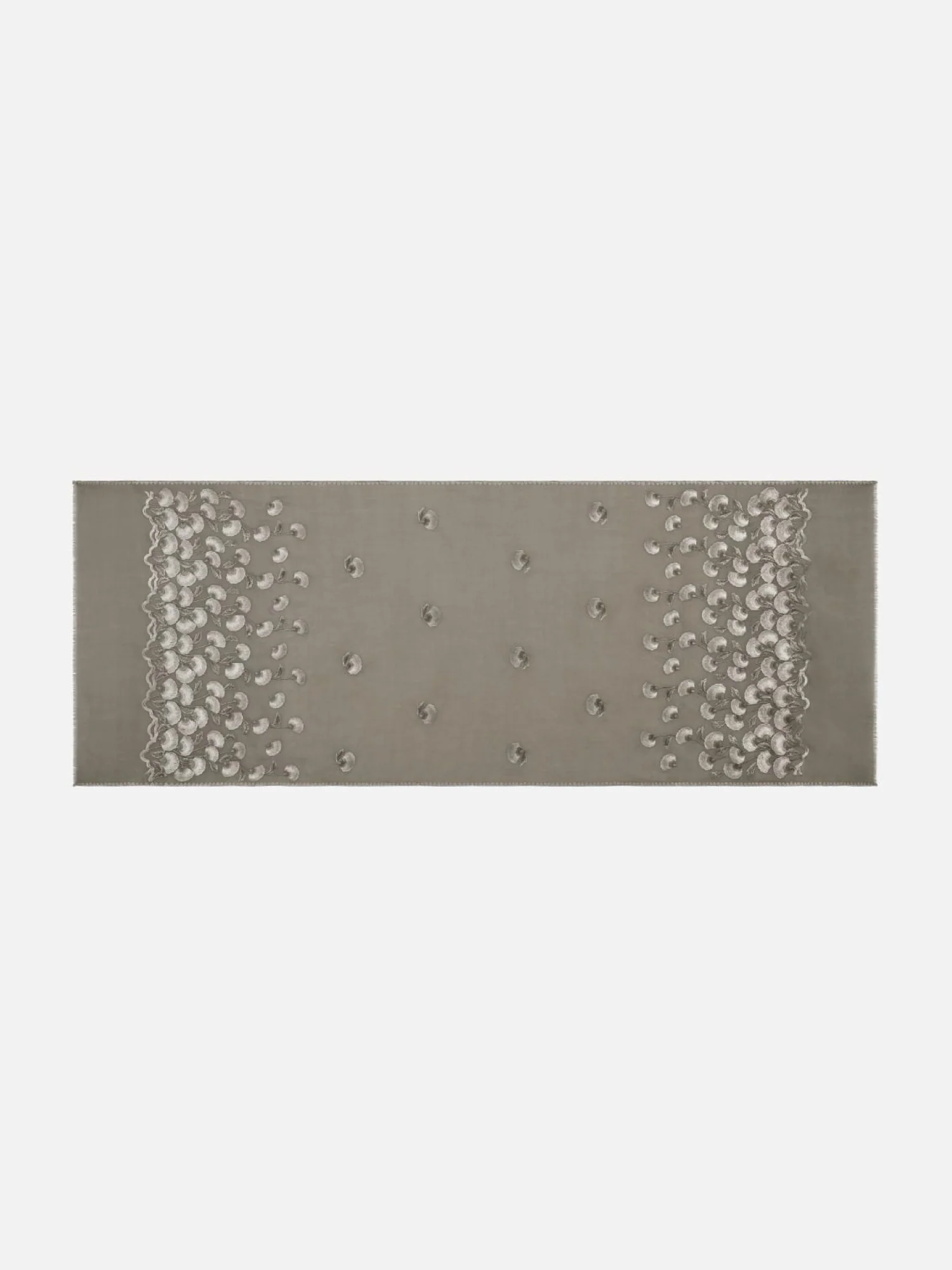 Floral Embroidery Wool Stole - Image 4
