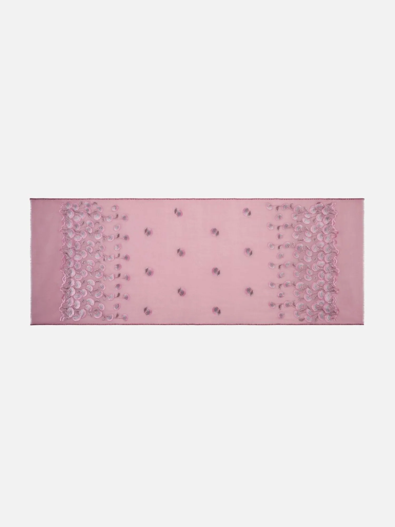 Floral Embroidery Wool Stole - Image 8