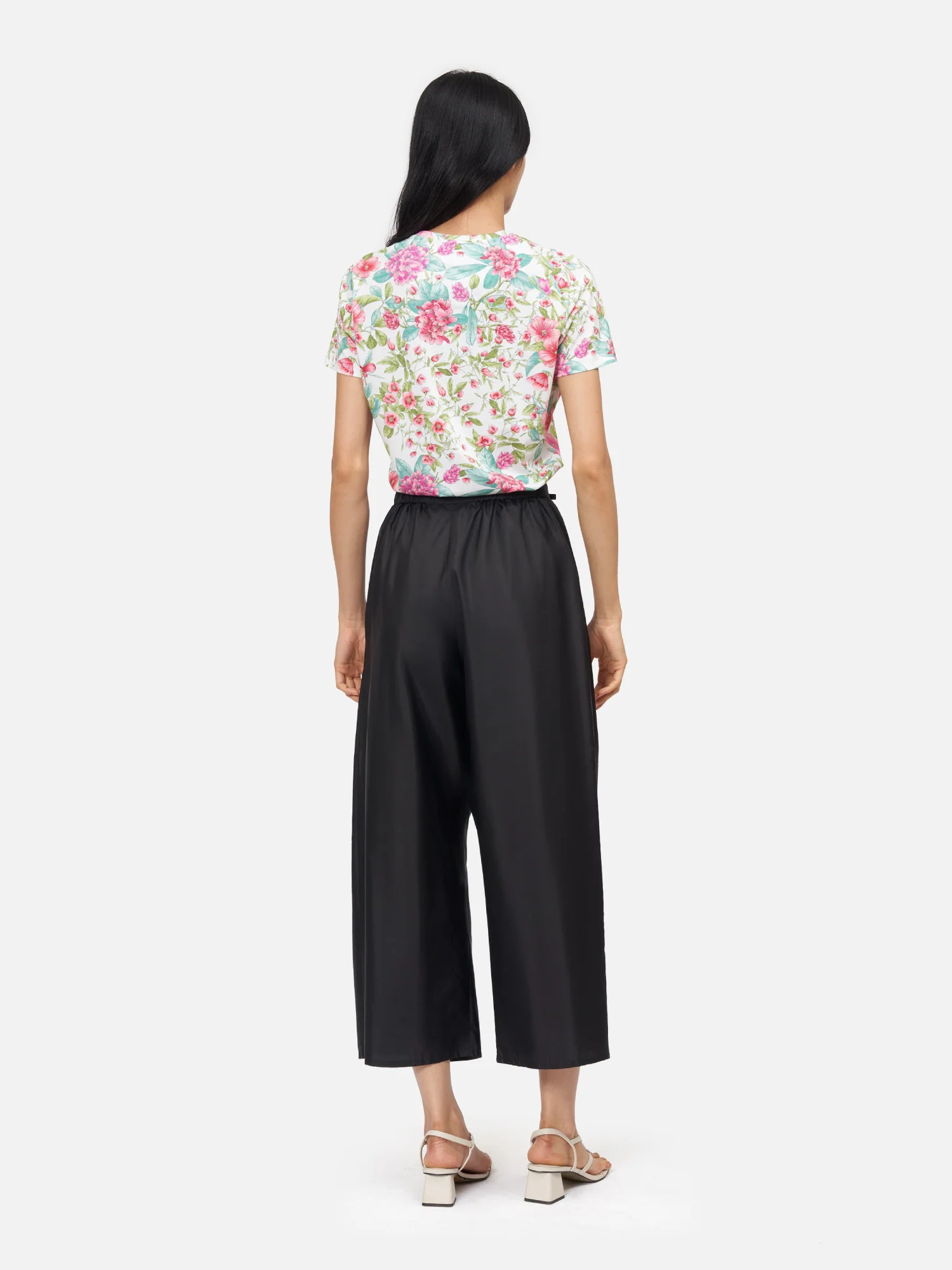 Floral Pima Cotton Ladies Slim Fit T-Shirt - Image 3