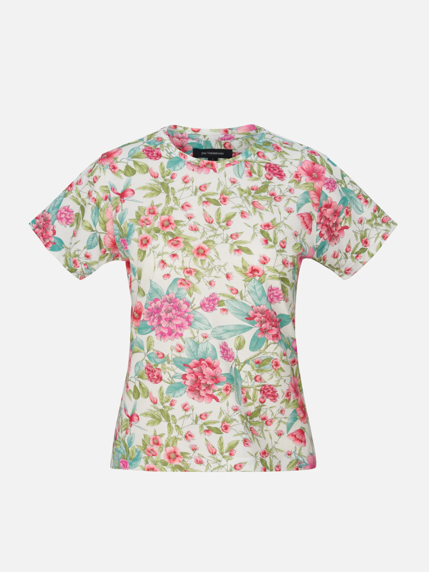 Floral Pima Cotton Ladies Slim Fit T-Shirt - Image 4