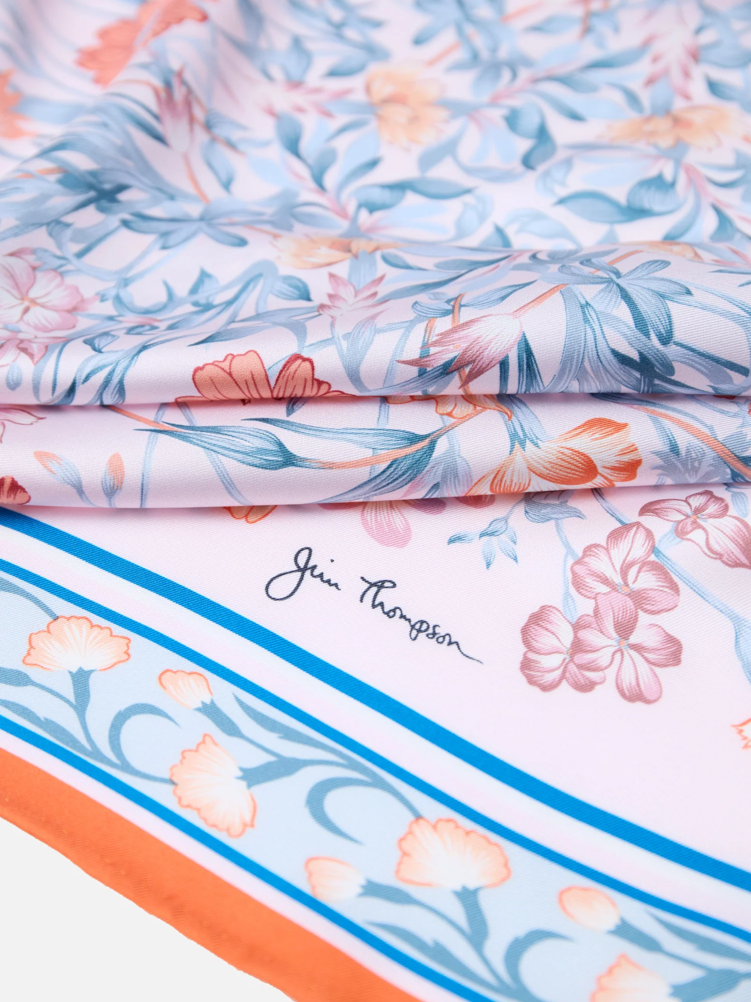 Floral  Silk Twill Printed Scarf - Image 2