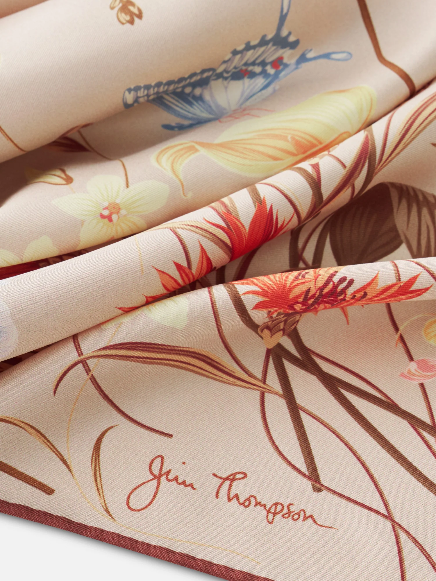 Flower Garden Silk Twill Printed Scarf - Image 2