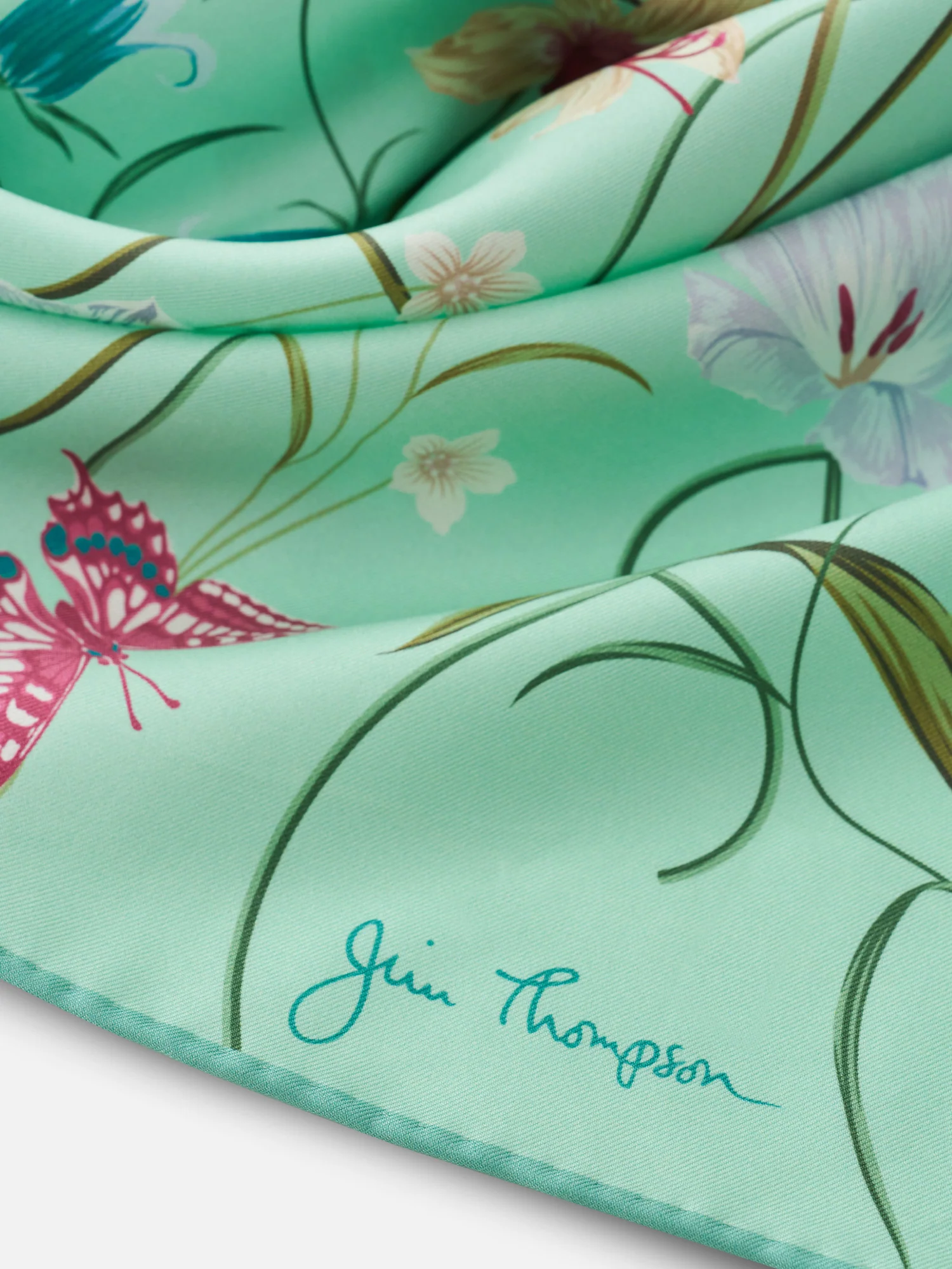 Flower Garden Silk Twill Printed Scarf - Image 2