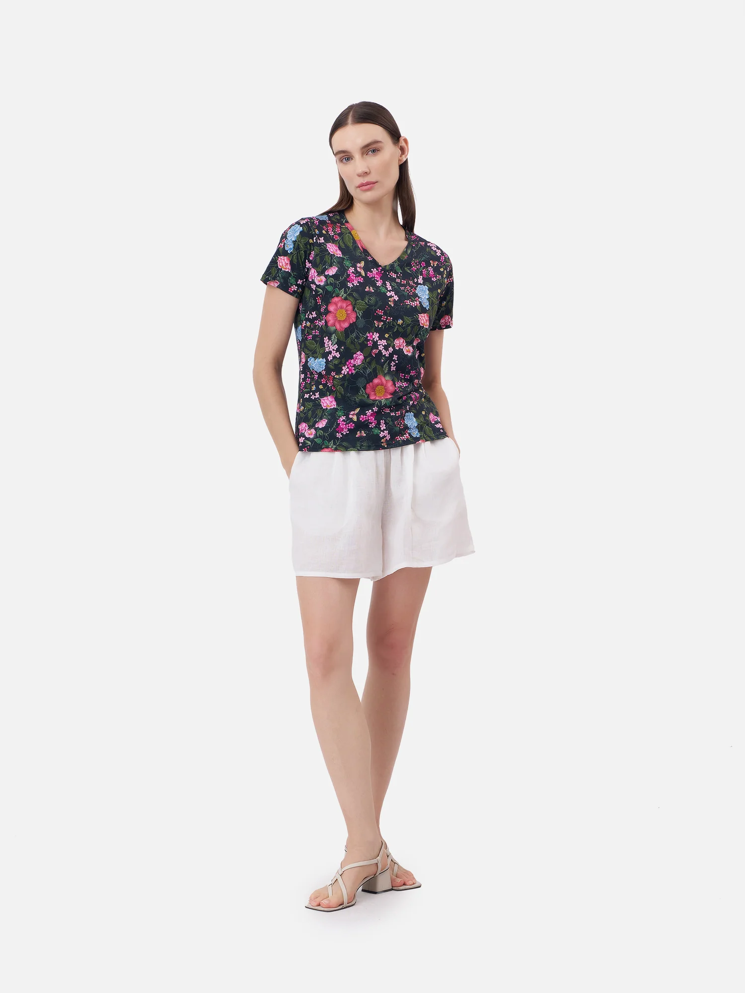 Flower in Love V-Neck T-Shirt - Image 3