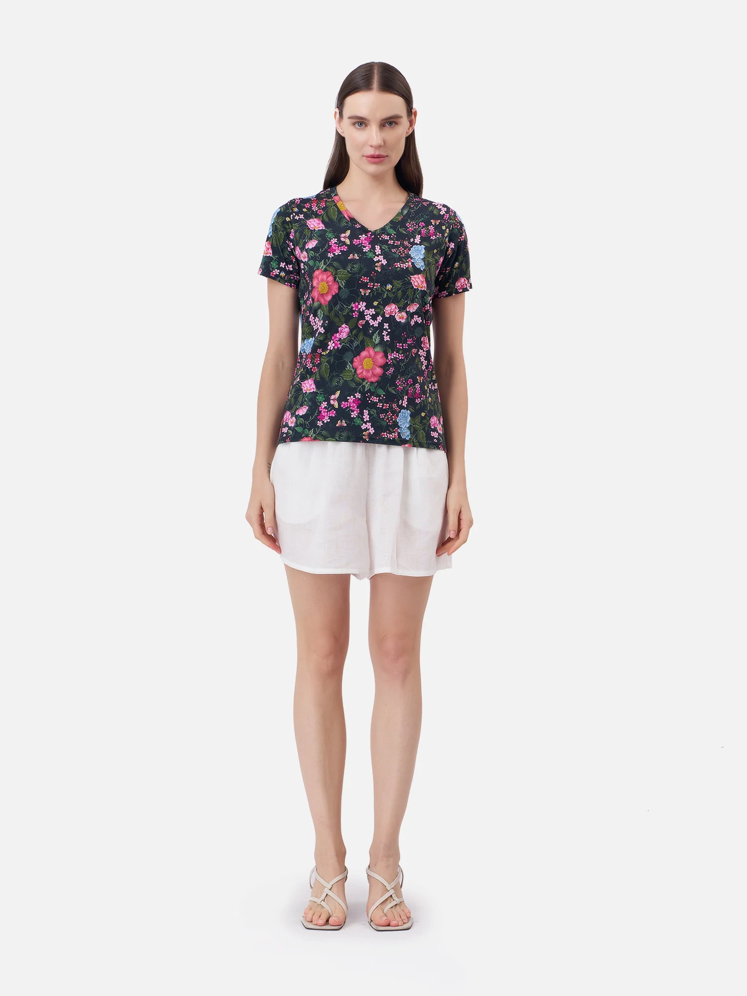 Flower in Love V-Neck T-Shirt - Image 4
