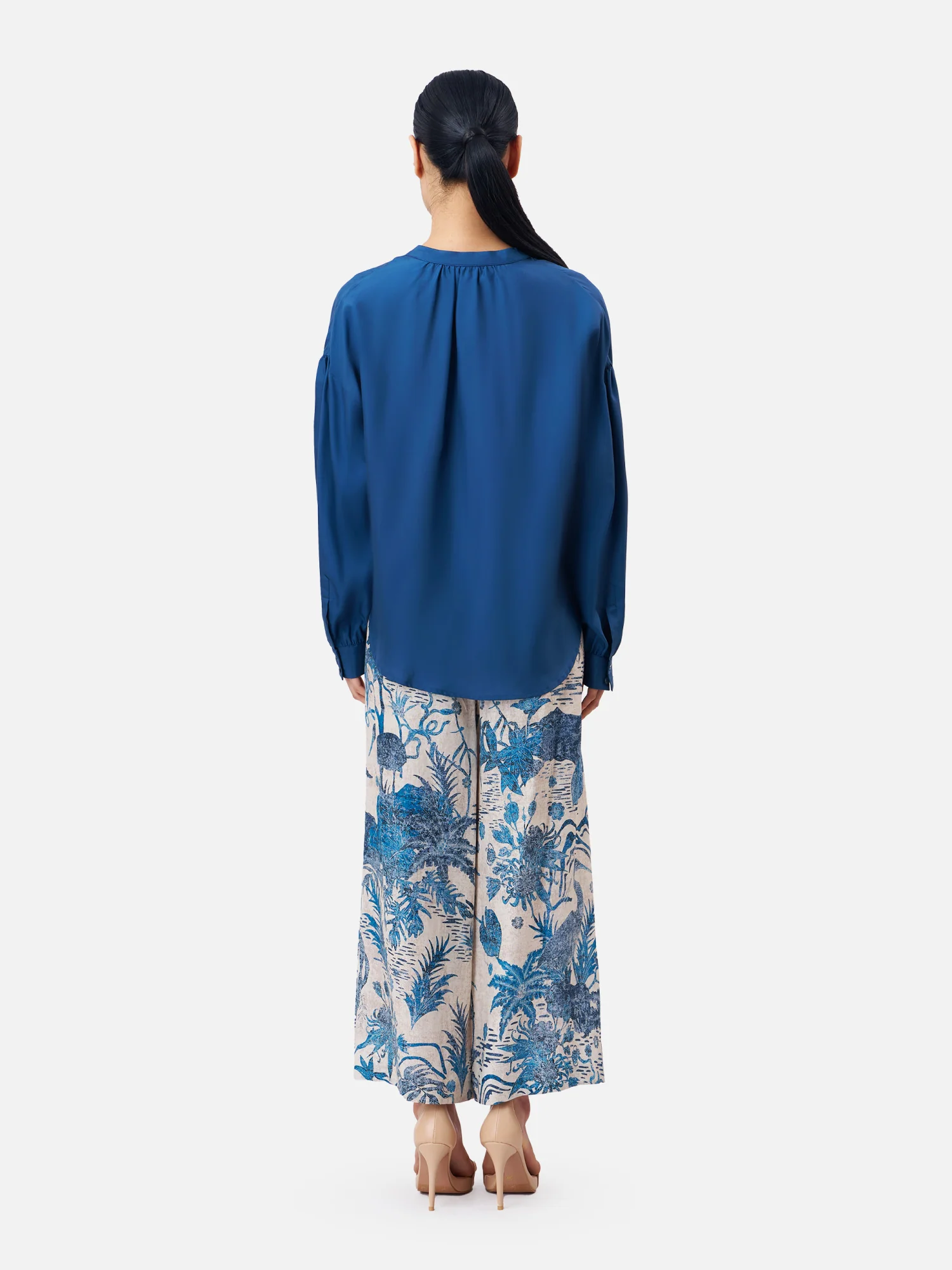 Gathered Collar Blouse - Image 3