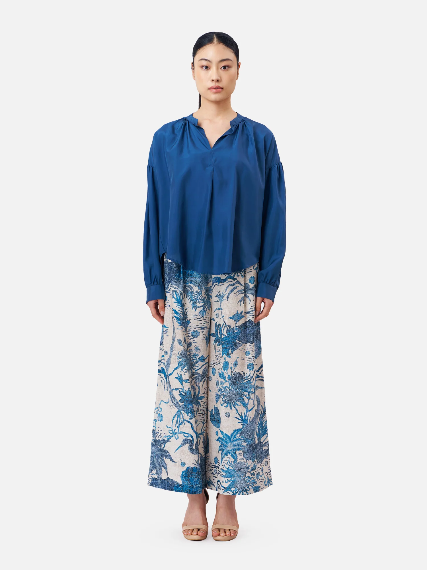 Gathered Collar Blouse - Image 5
