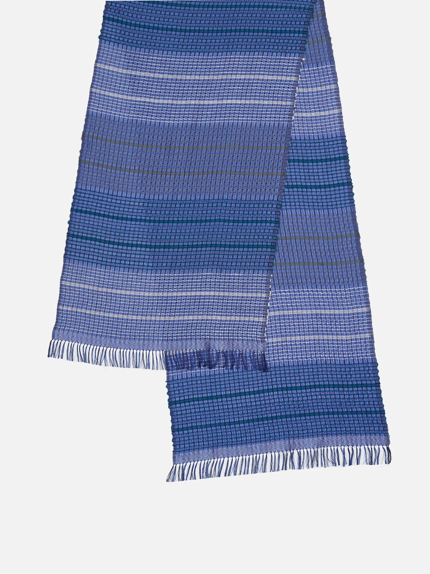 Honeycomb Silk Cotton Handwoven Scarf - Image 4