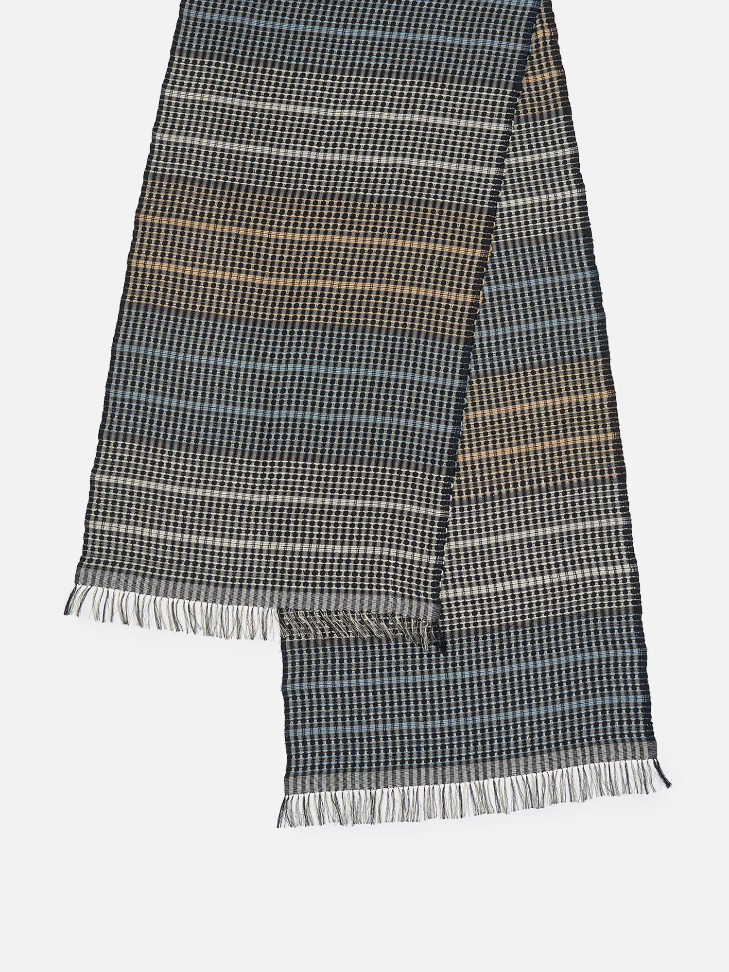 Honeycomb Silk Cotton Handwoven Scarf - Image 4