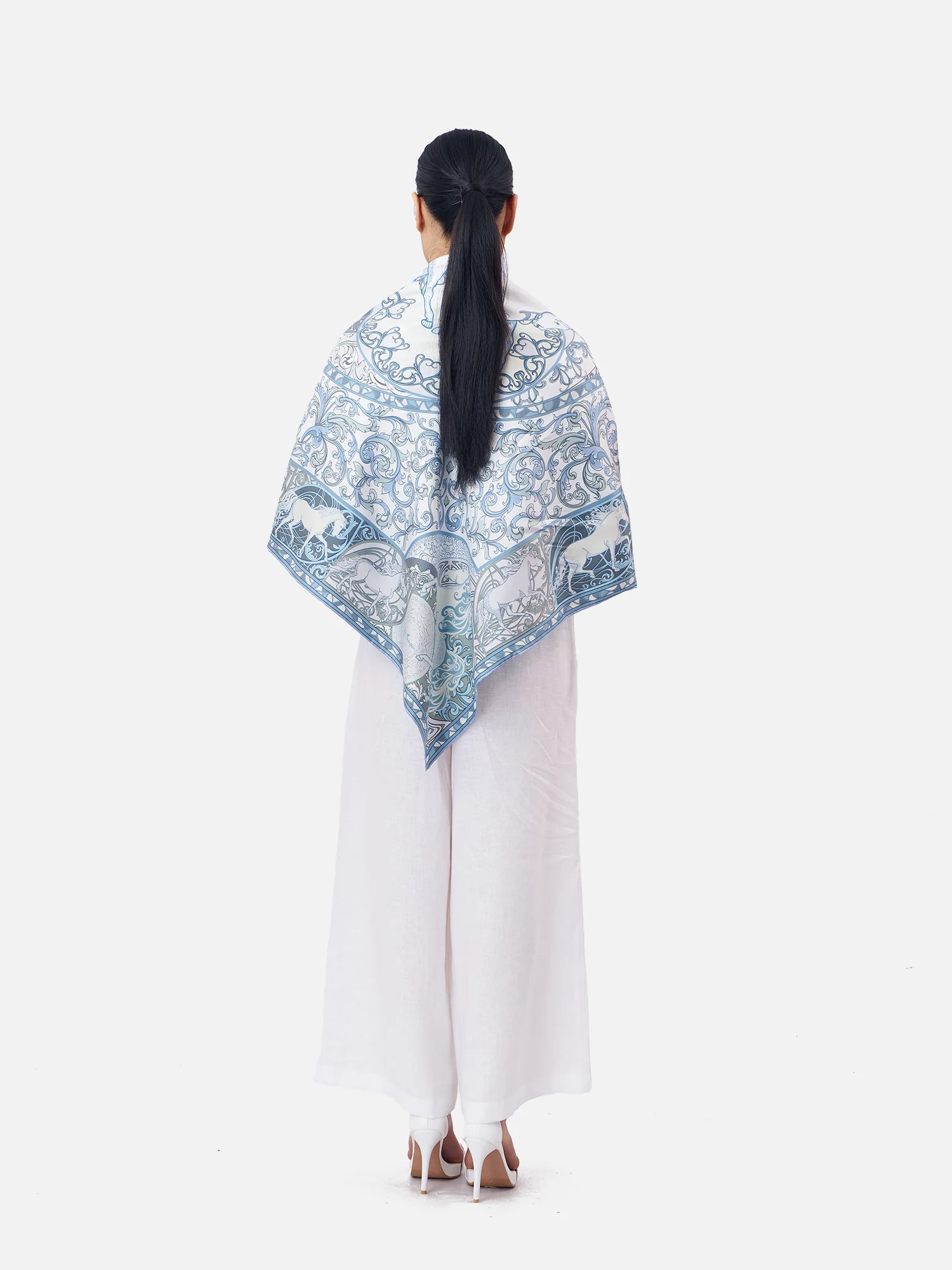 Horse Zodiac Silk Scarf - Image 4