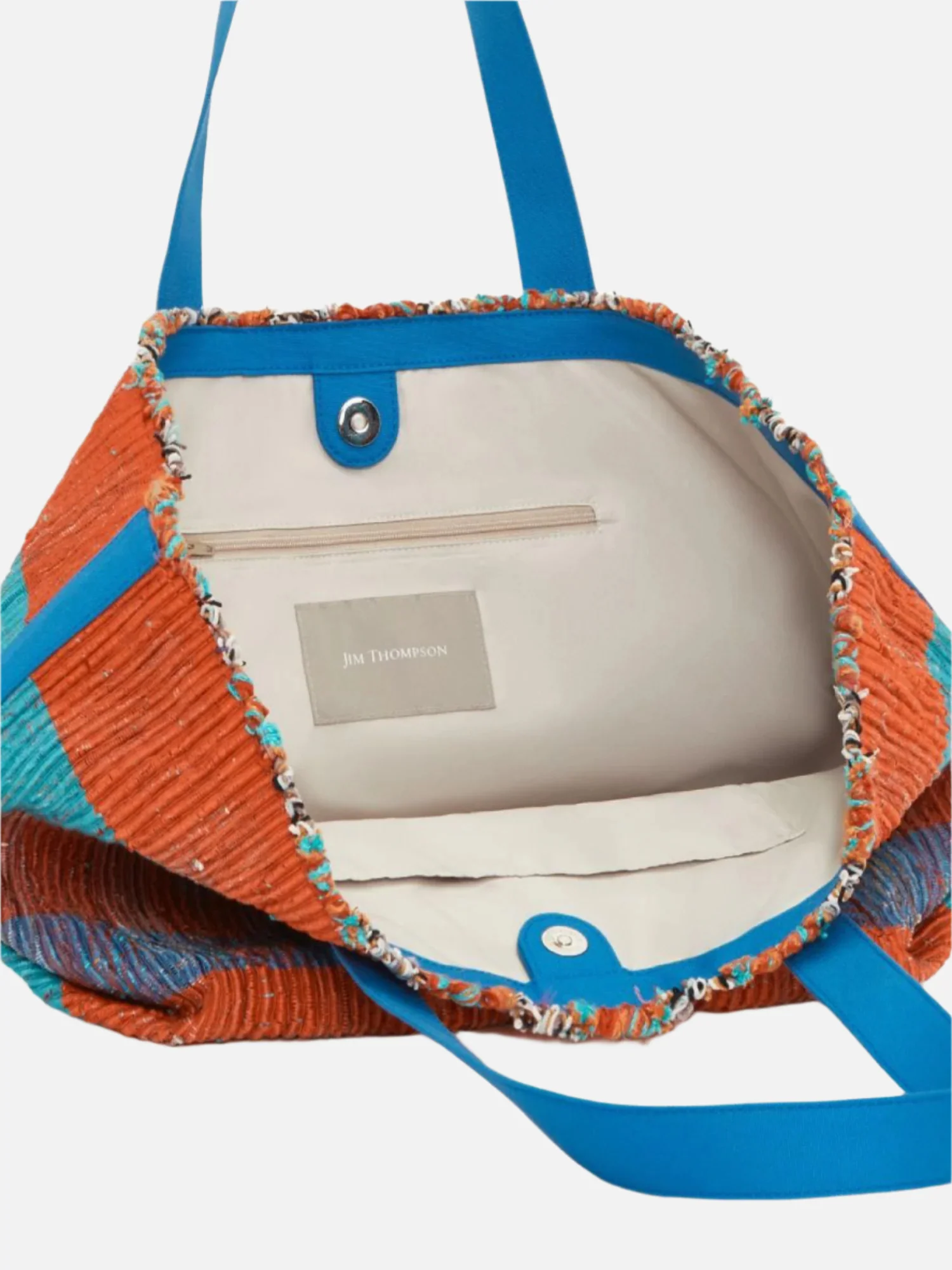 Ikat Stripe Handwoven Capri Beach Bag - Image 3