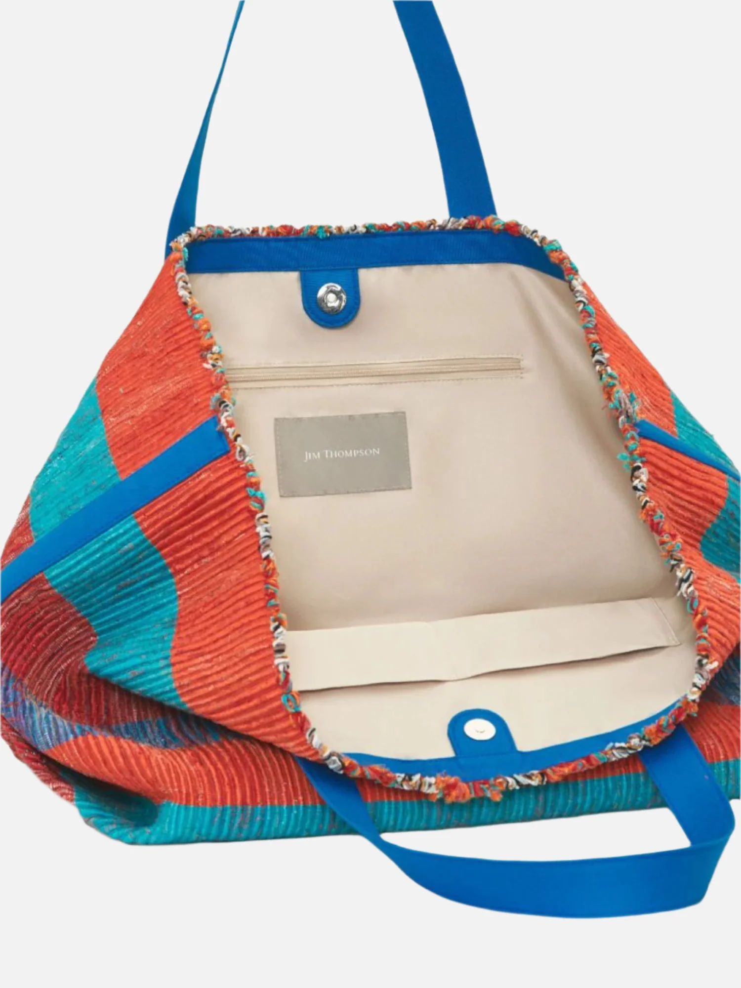 Ikat Stripe Handwoven Capri Large Beach Bag - Image 3