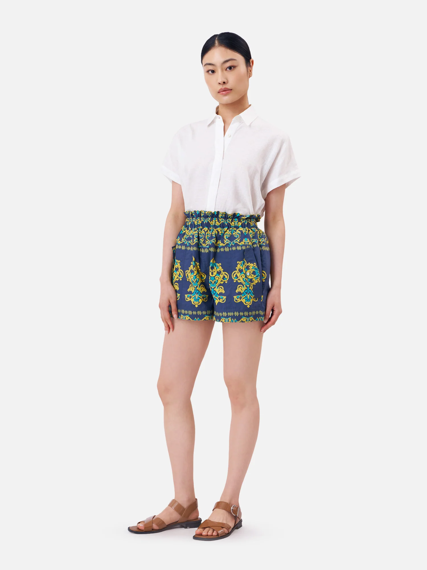 Indian Ancient Elastic Waist Shorts - Image 3