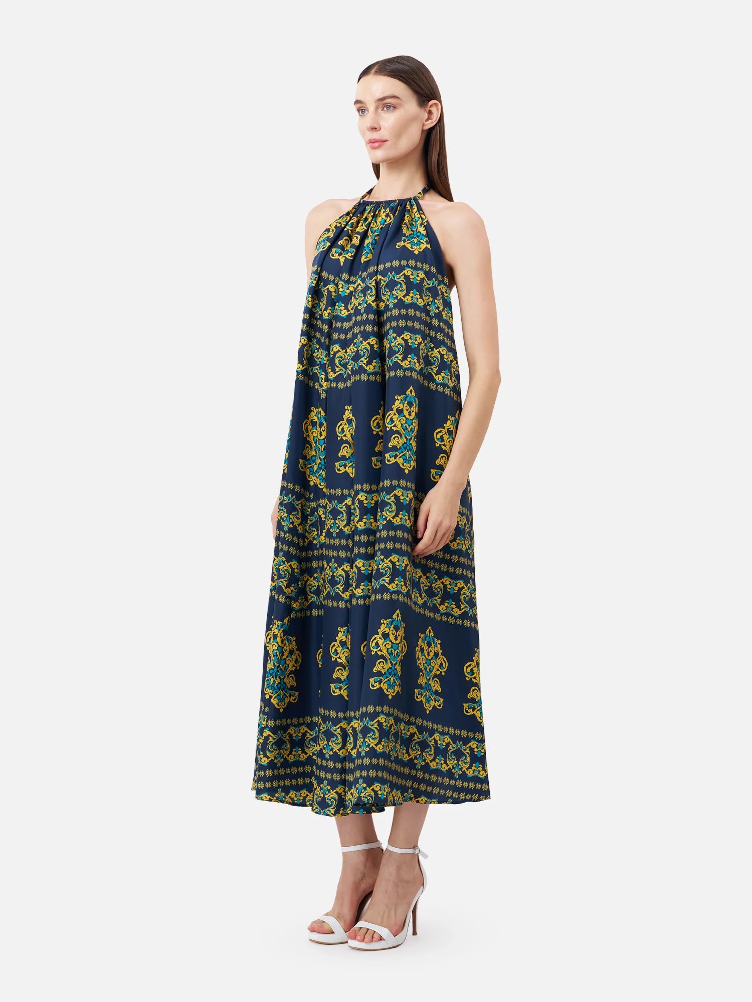 Indian Ancient Open Back Maxi Dress - Image 4
