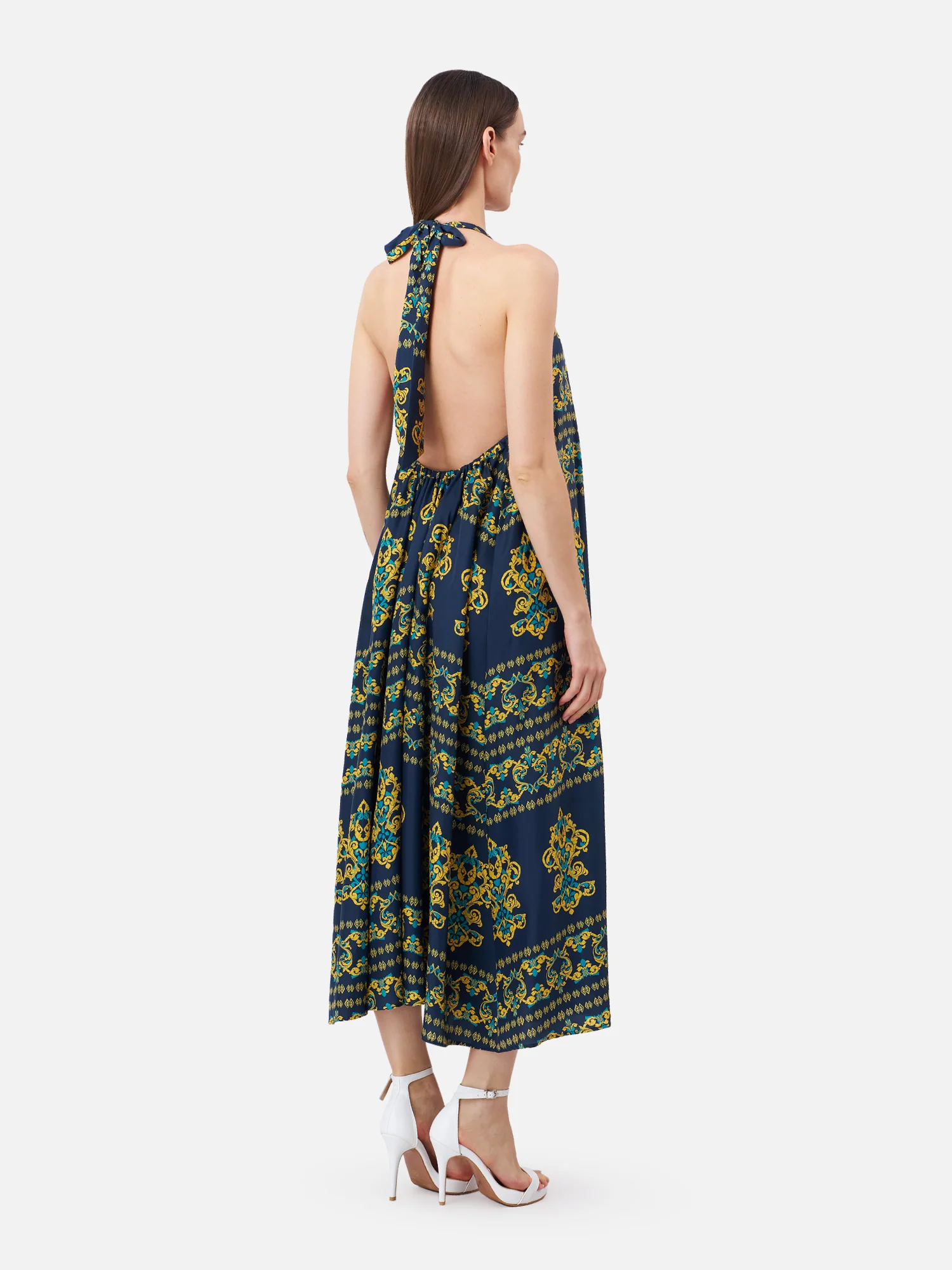 Indian Ancient Open Back Maxi Dress - Image 5