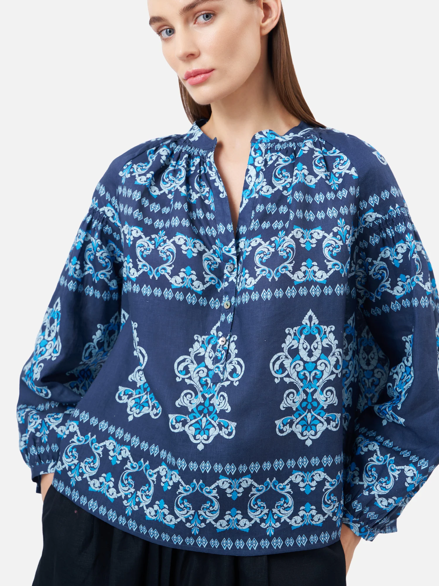 Indian Ancient Raglan Blouse - Image 3