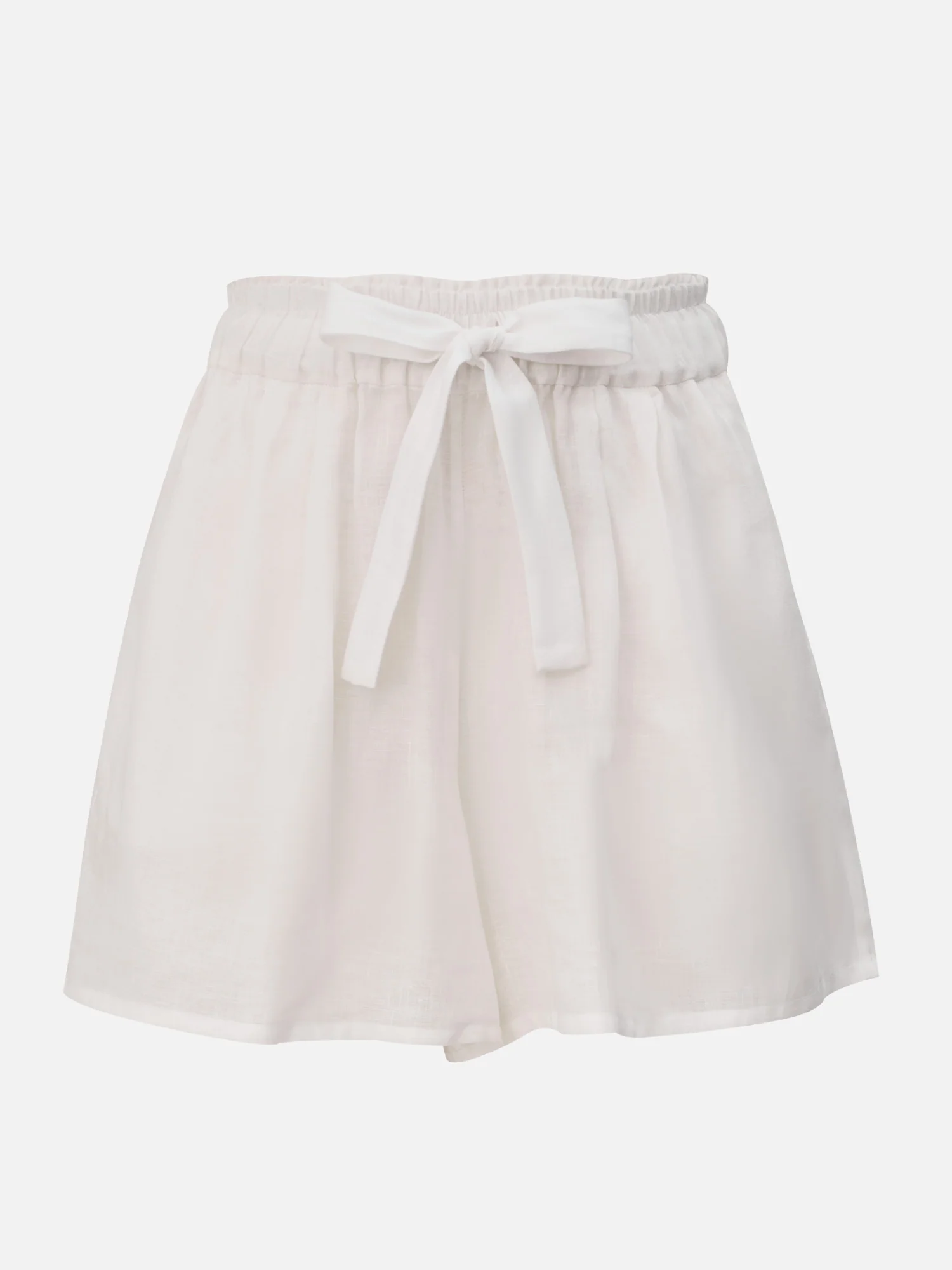 Linen Chunky Bow Shorts - Image 2