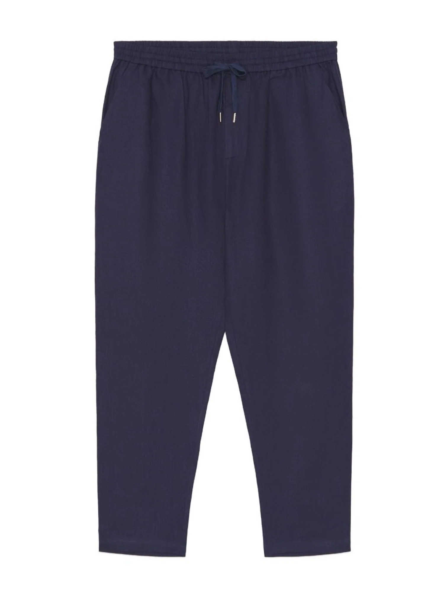 Linen Elastic Waist Trousers - Image 3